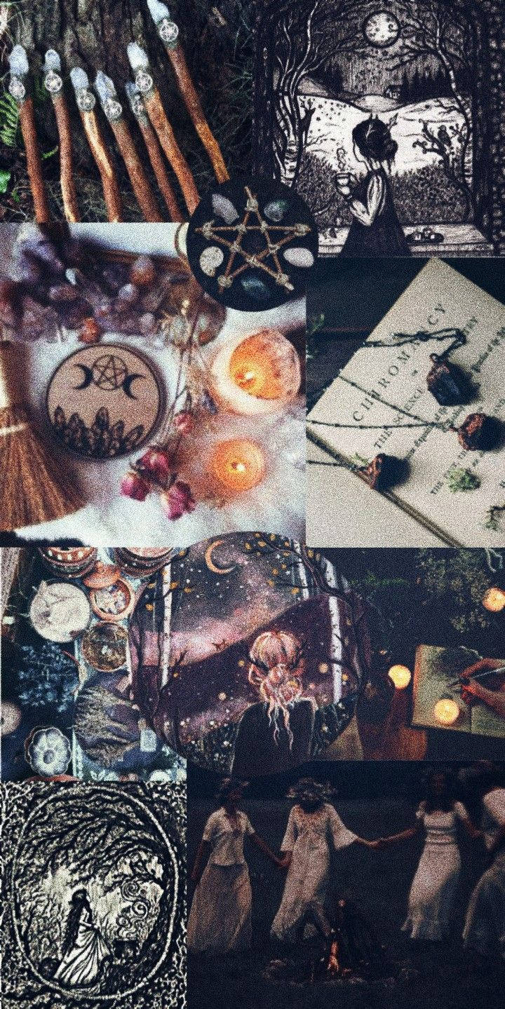 Witchcraft Collage Background