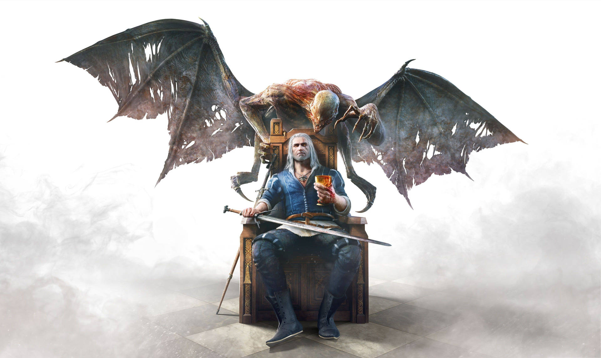Witcher 3 4k Enthroned Geralt Background