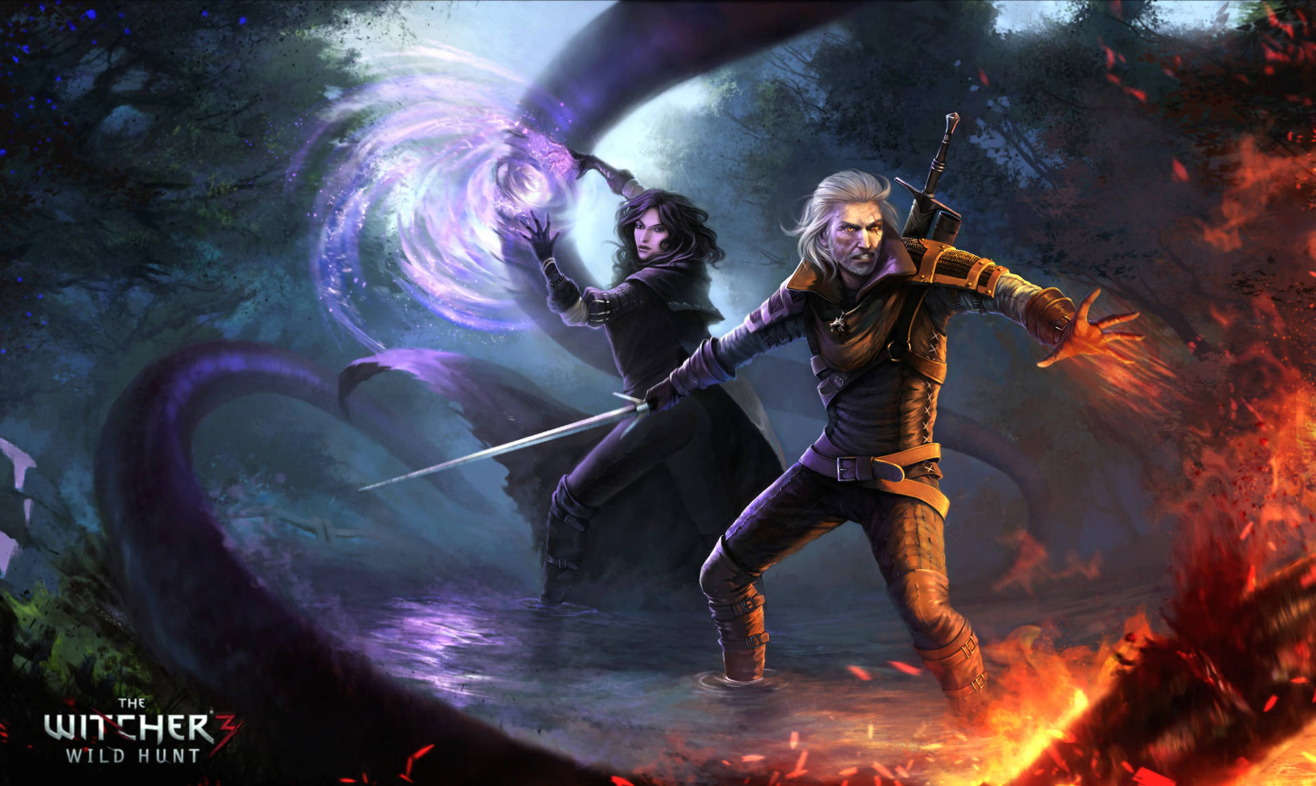 Witcher 3 4k Yennefer And Geralt Background