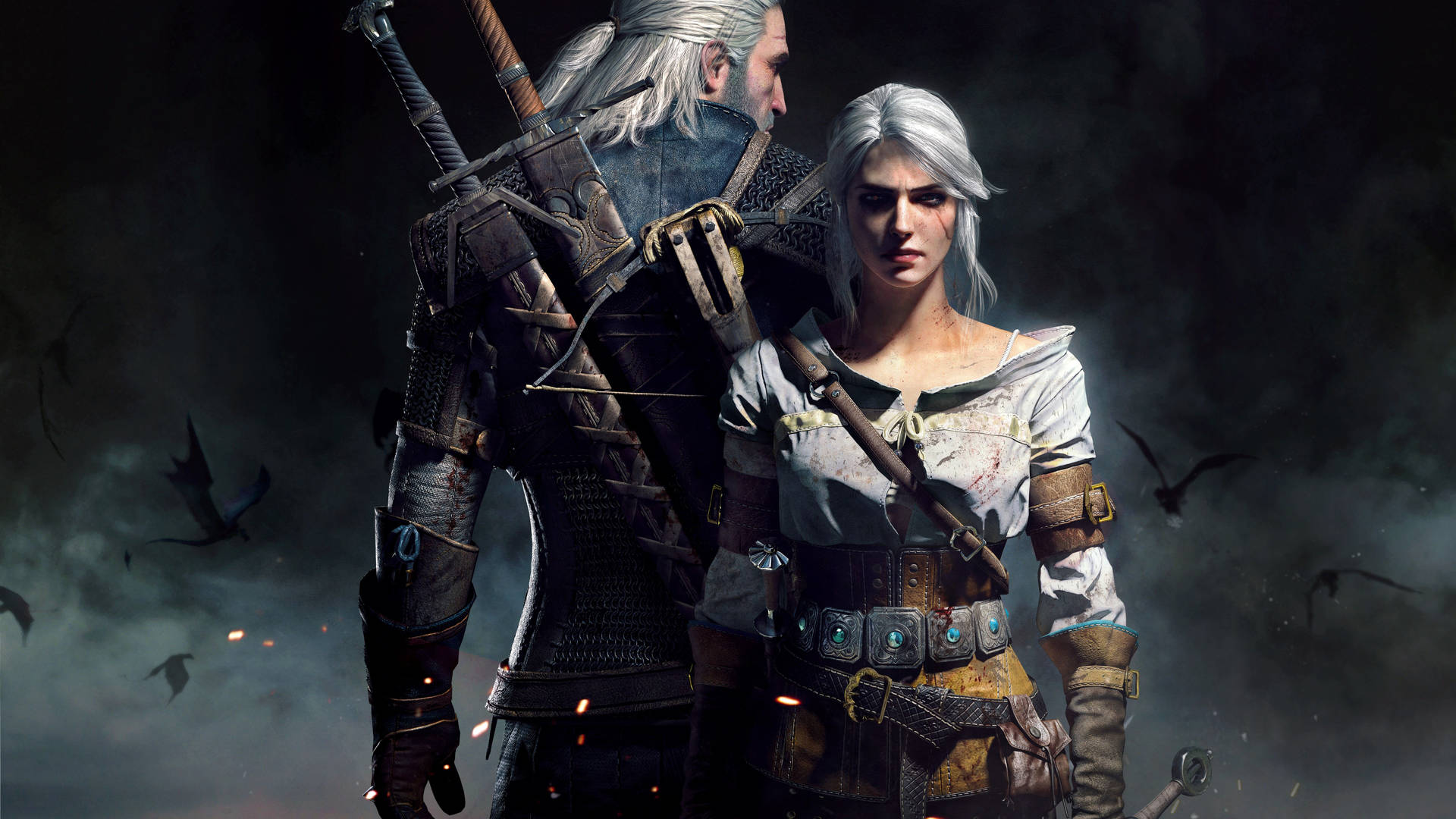 Witcher 4k Ciri And Geralt Background