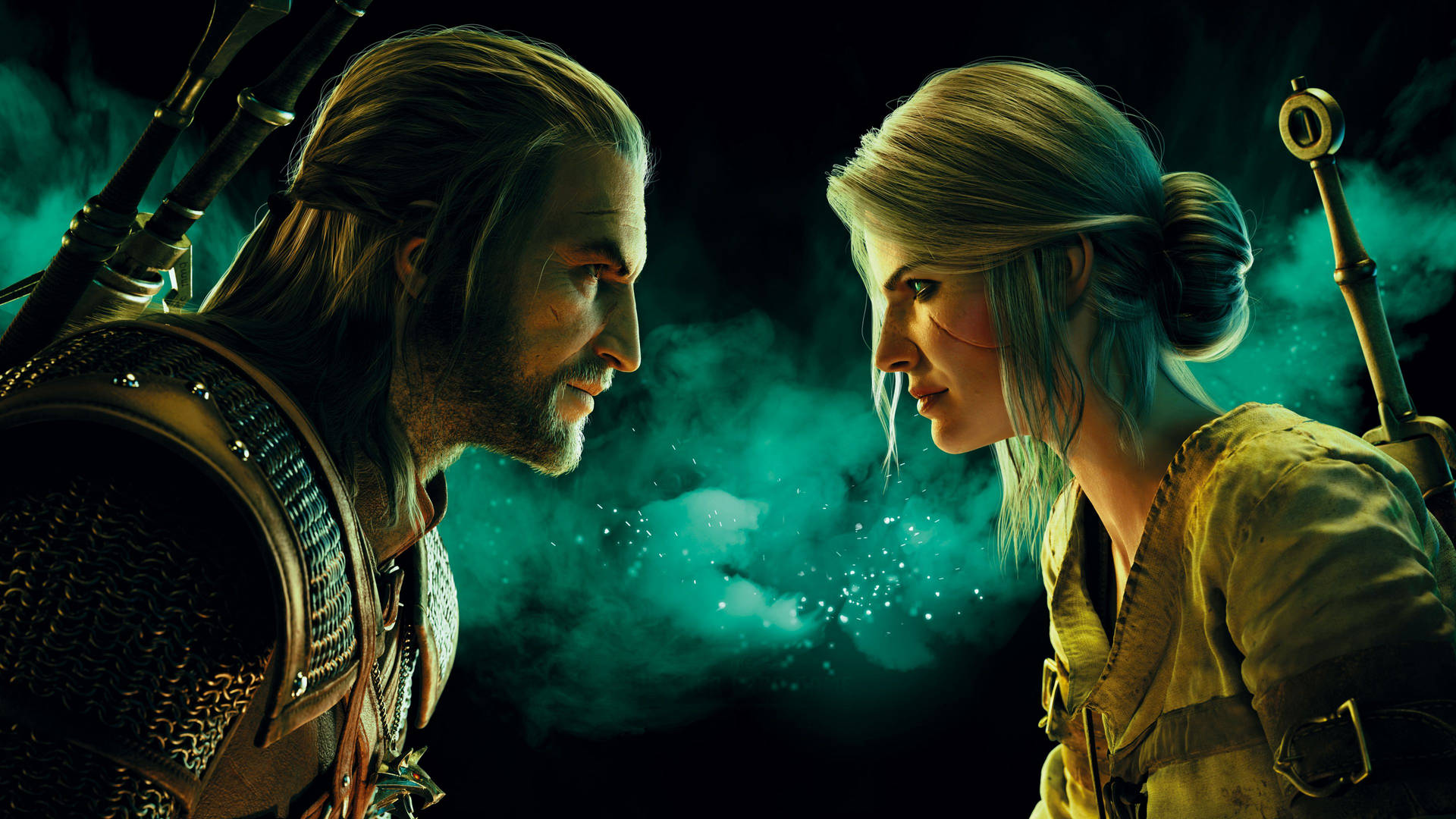 Witcher 4k Geralt And Ciri Background
