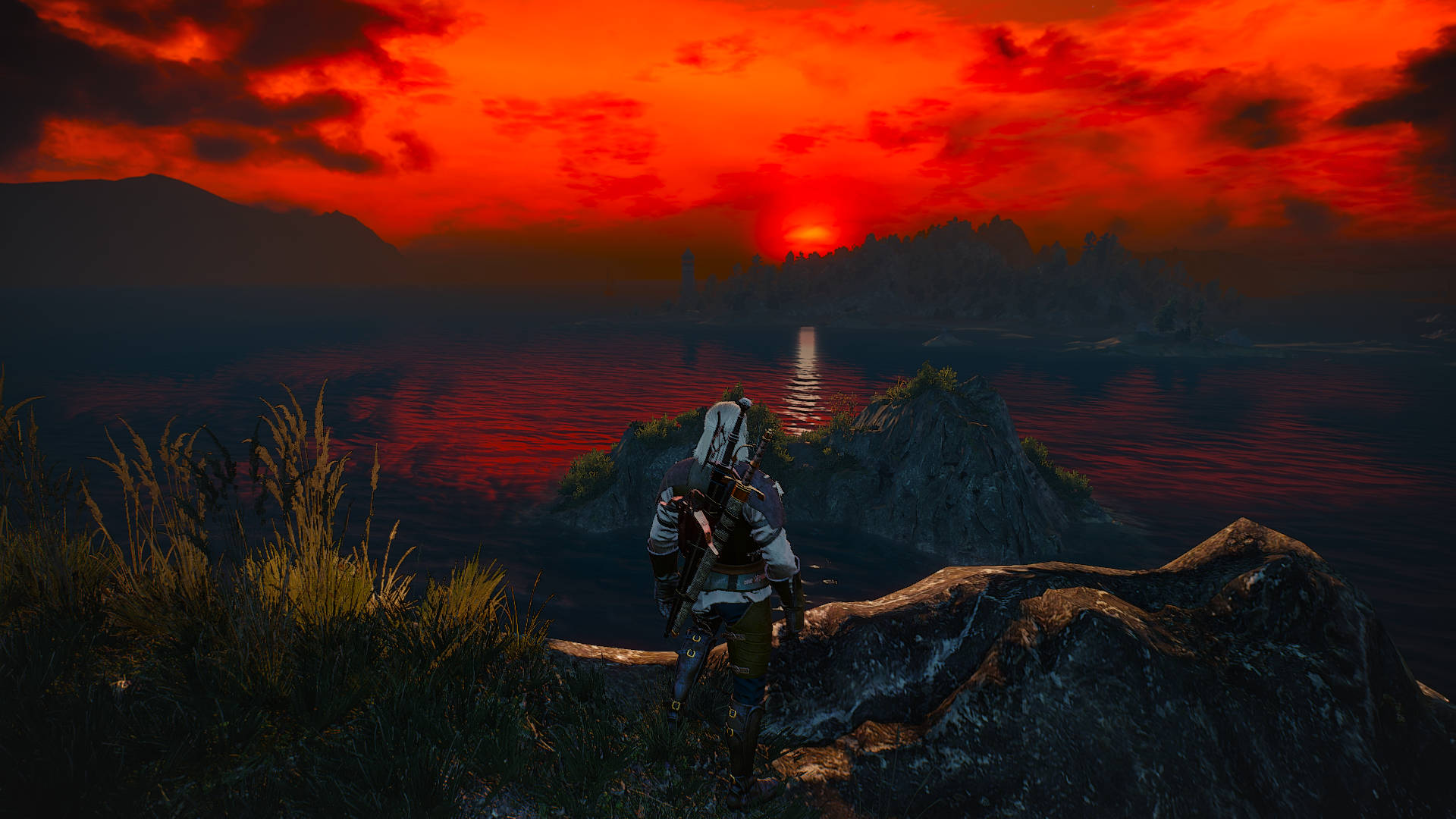 Witcher 4k Sunset Background
