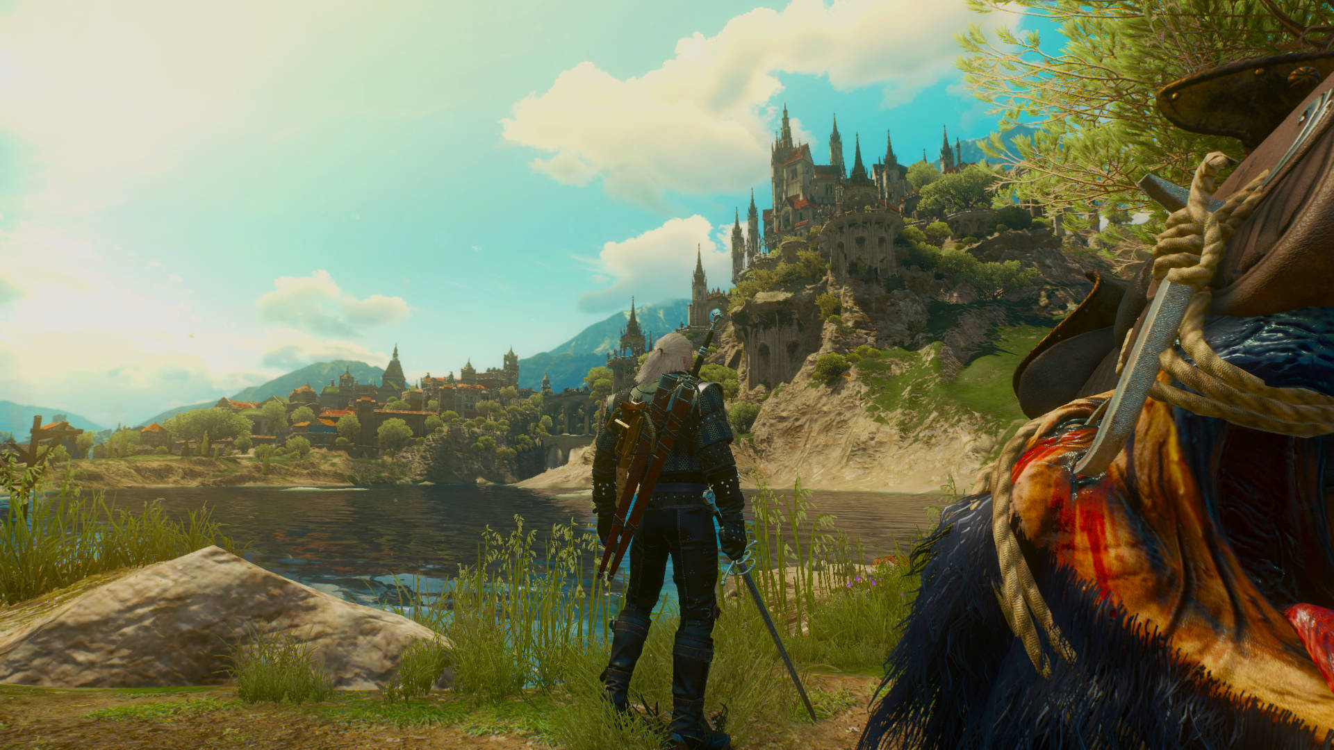 Witcher 4k Video Game Landscape Background