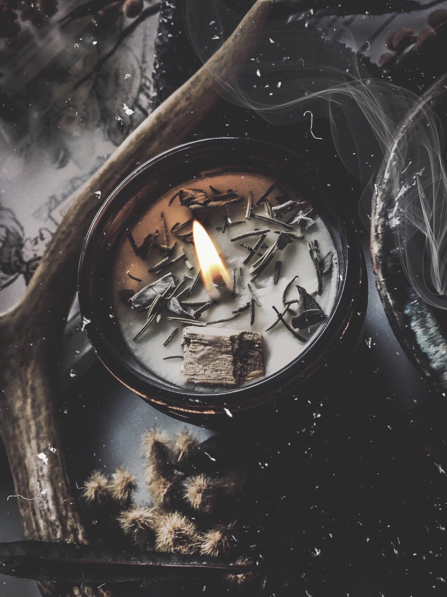 Witchy Aesthetic Candle Background