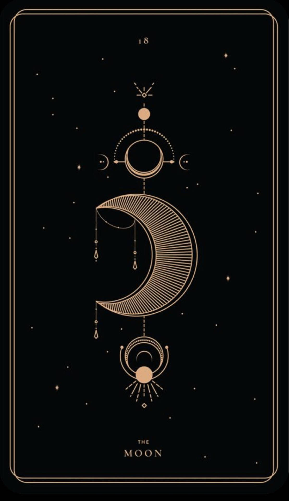 Witchy Aesthetic Moon Card Background