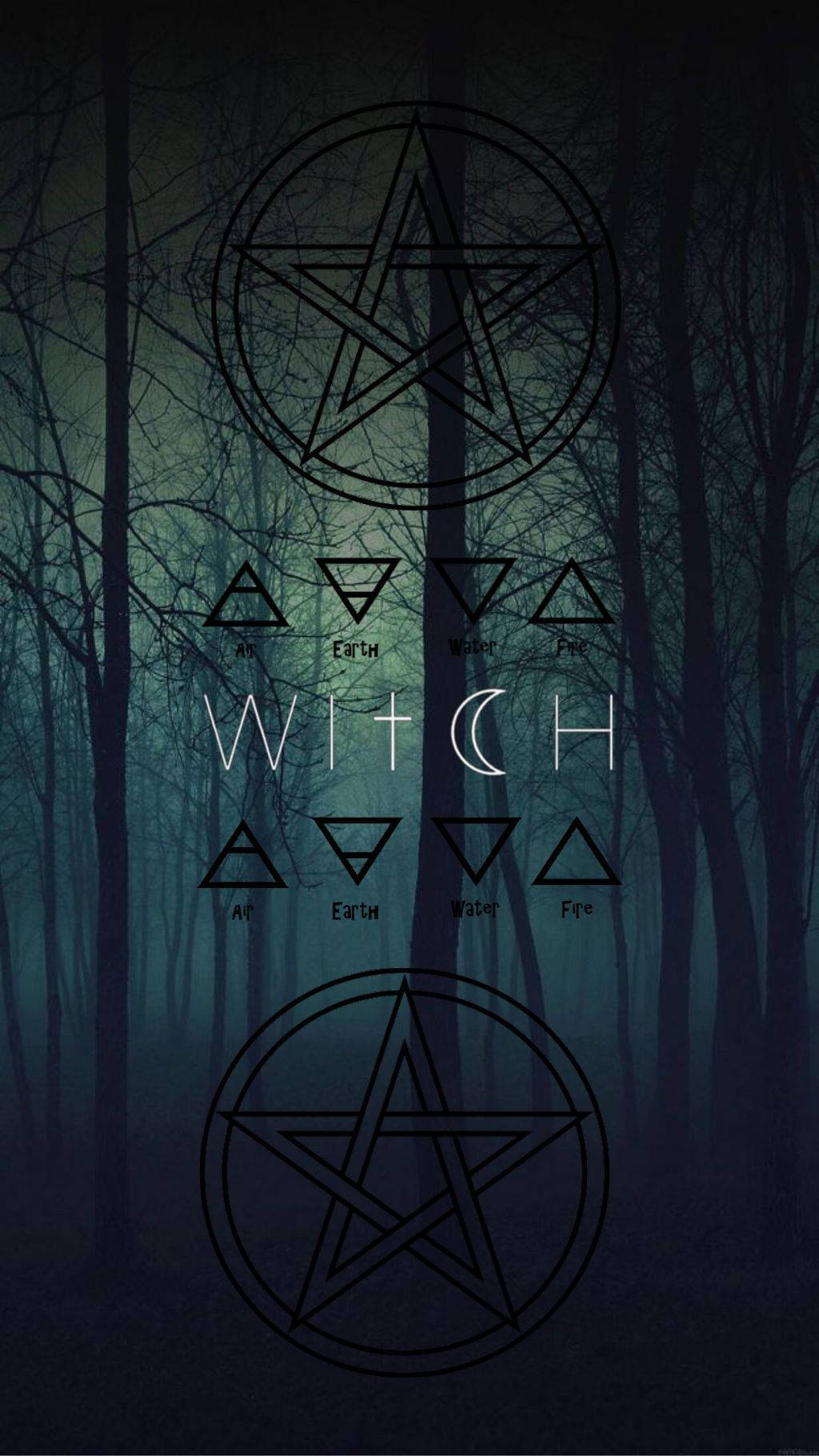 Witchy Aesthetic Nature Elements Background