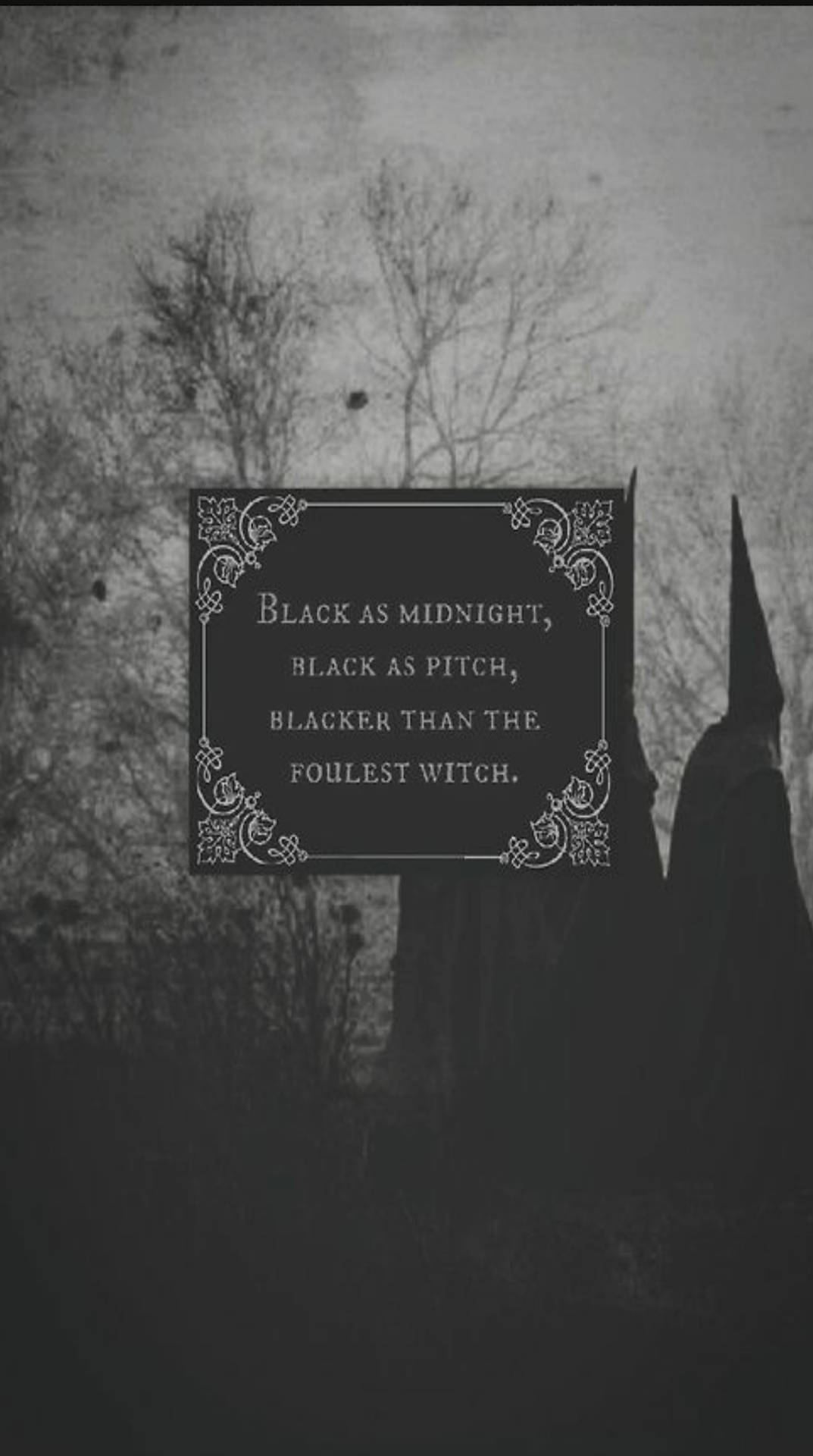 Witchy Aesthetic Poem Background