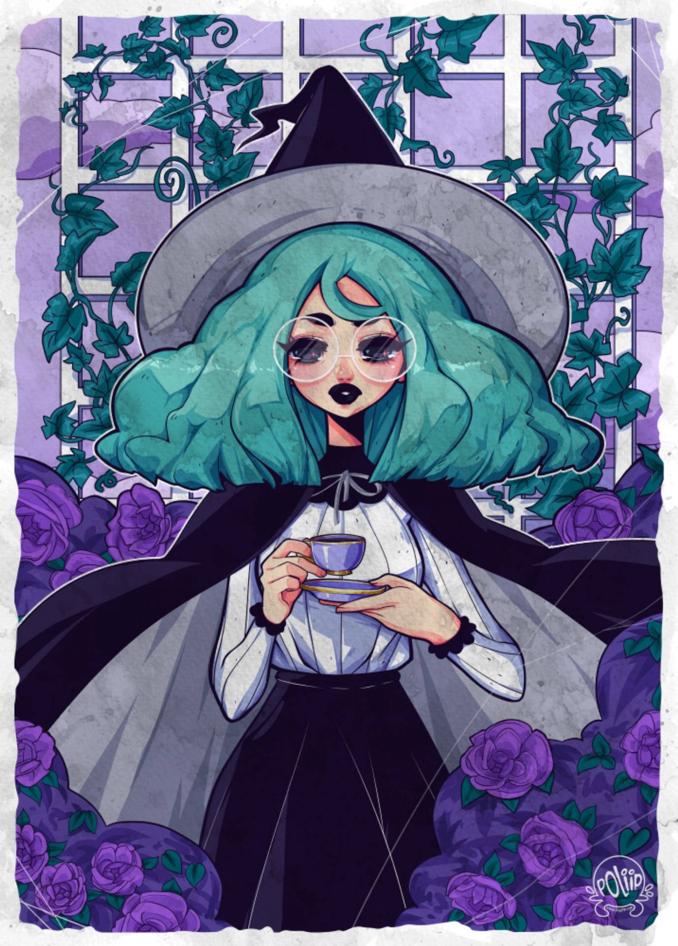 Witchy Aesthetic Tea Time Background