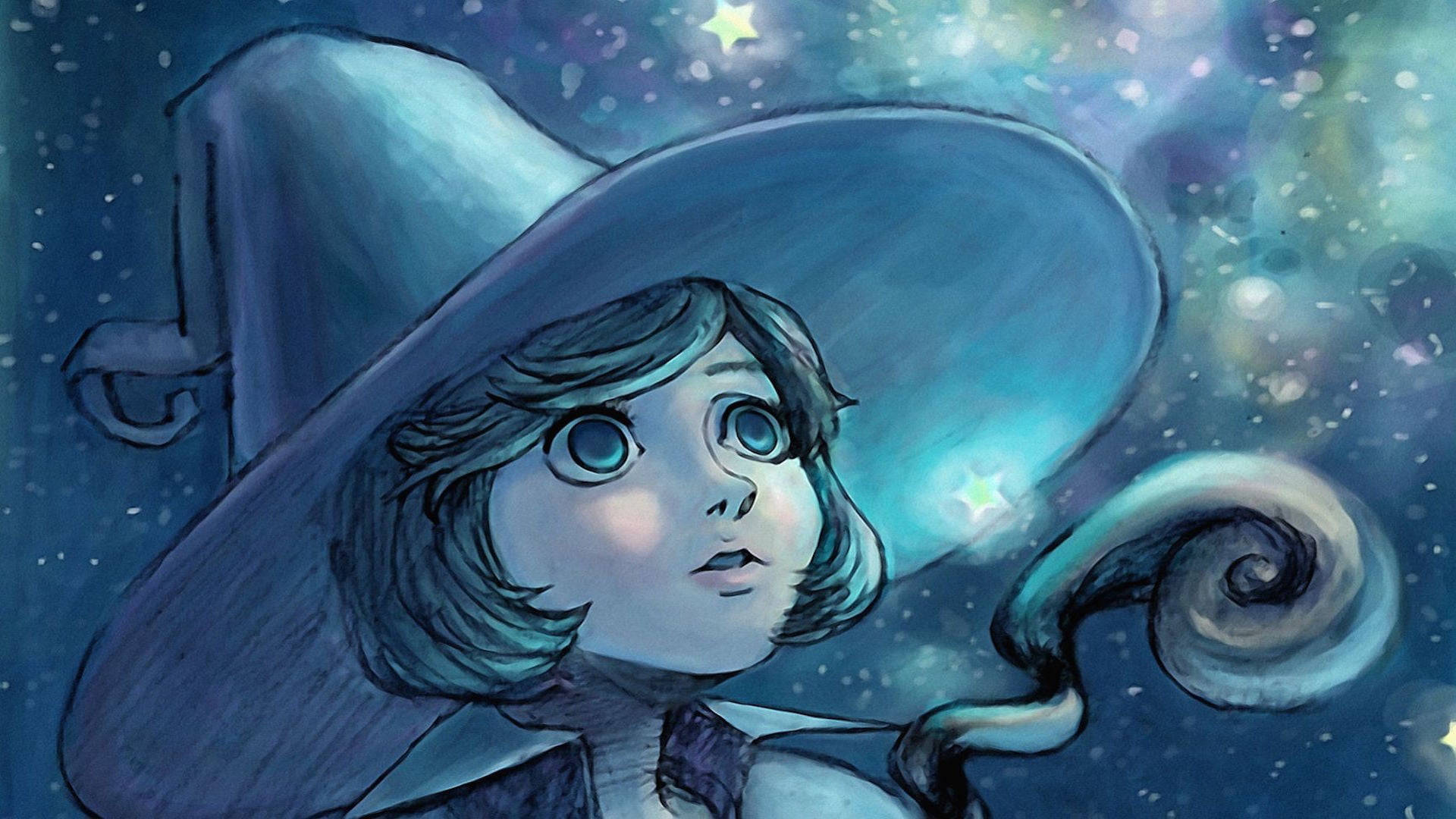 Witchy Child Art Background