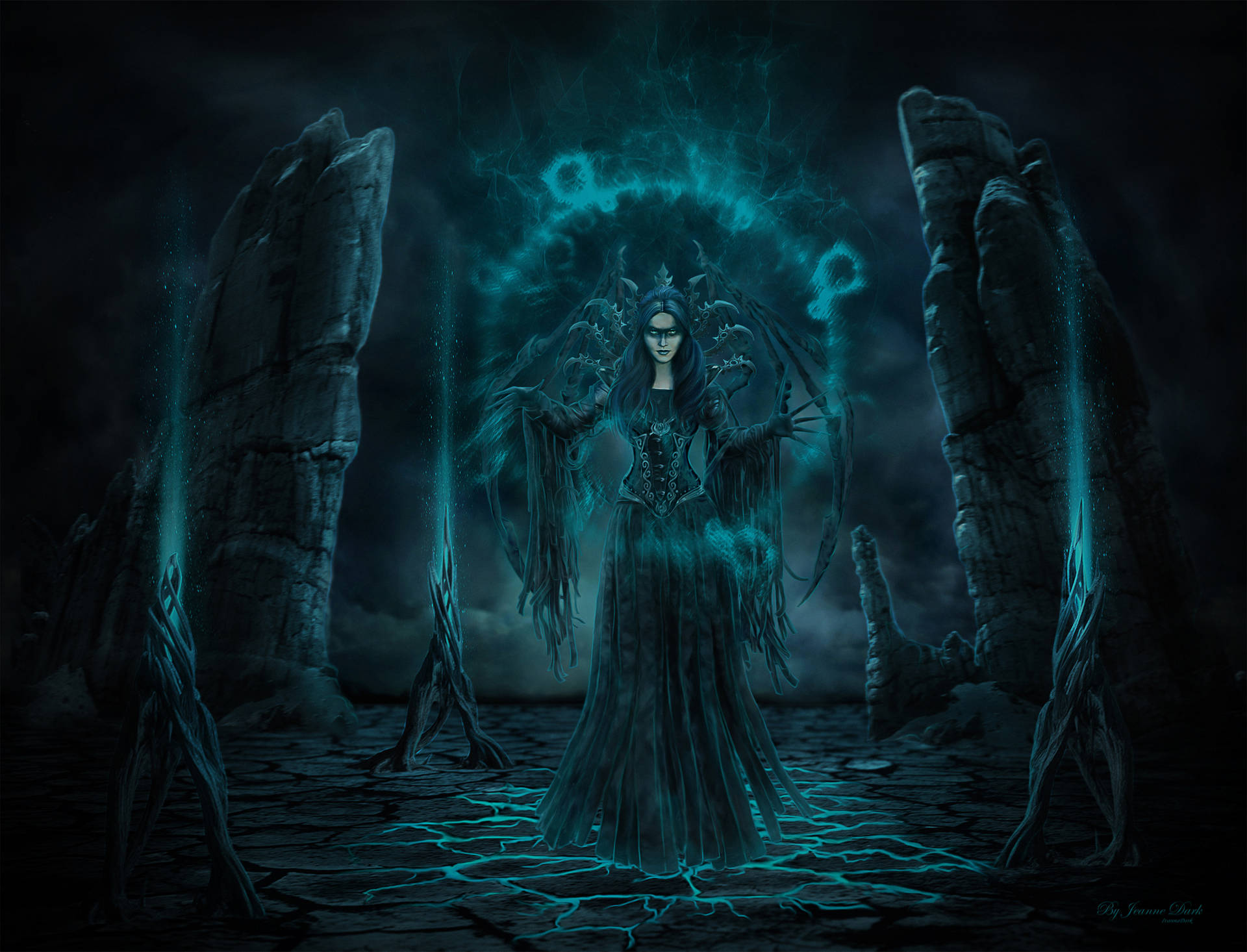 Witchy Dark Magic Background