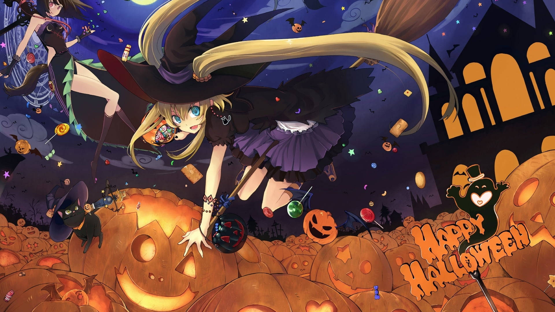 Witchy Halloween Background