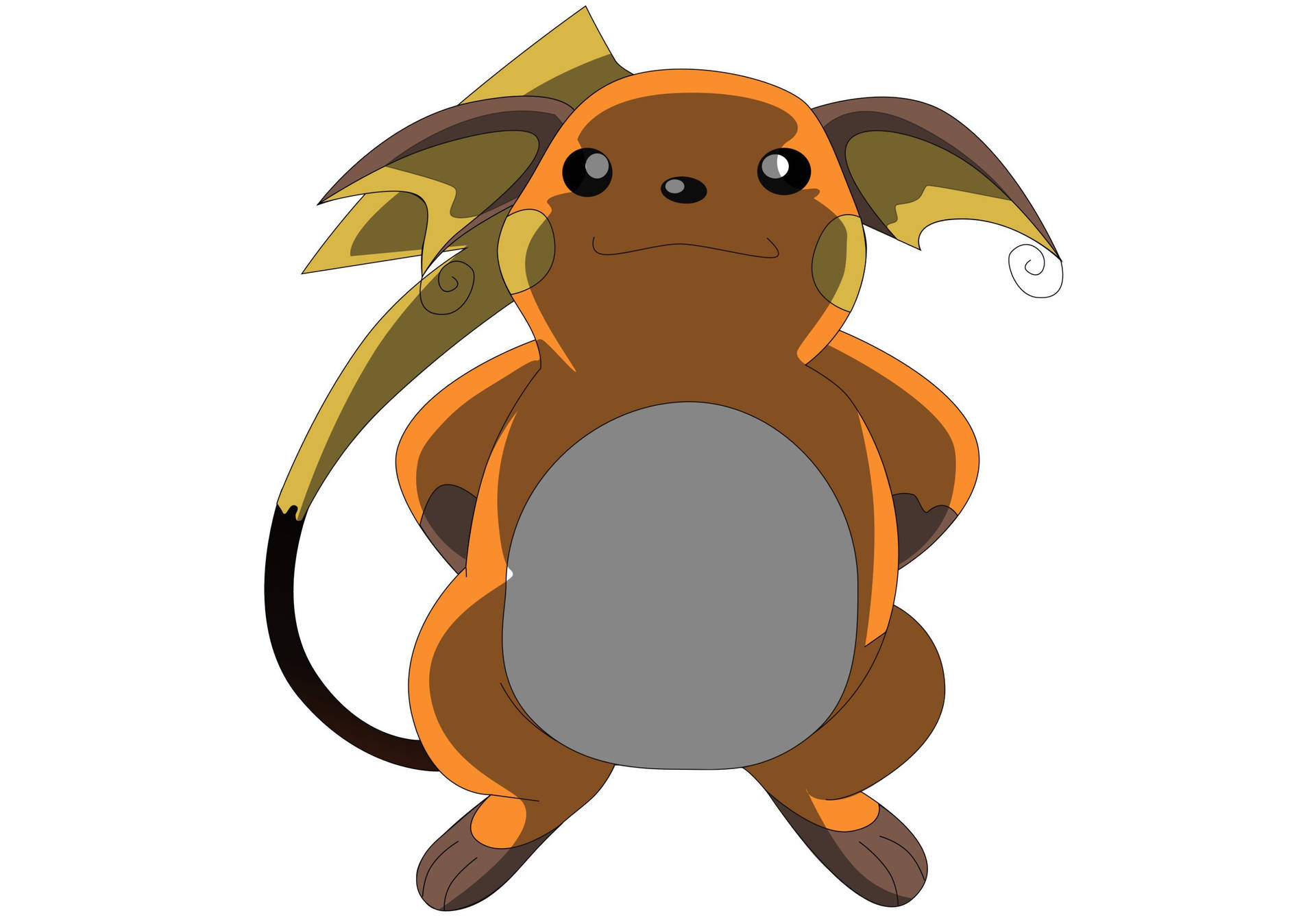 With Its Electricity Crackling Around It, This Raichu Stands Proud. Background
