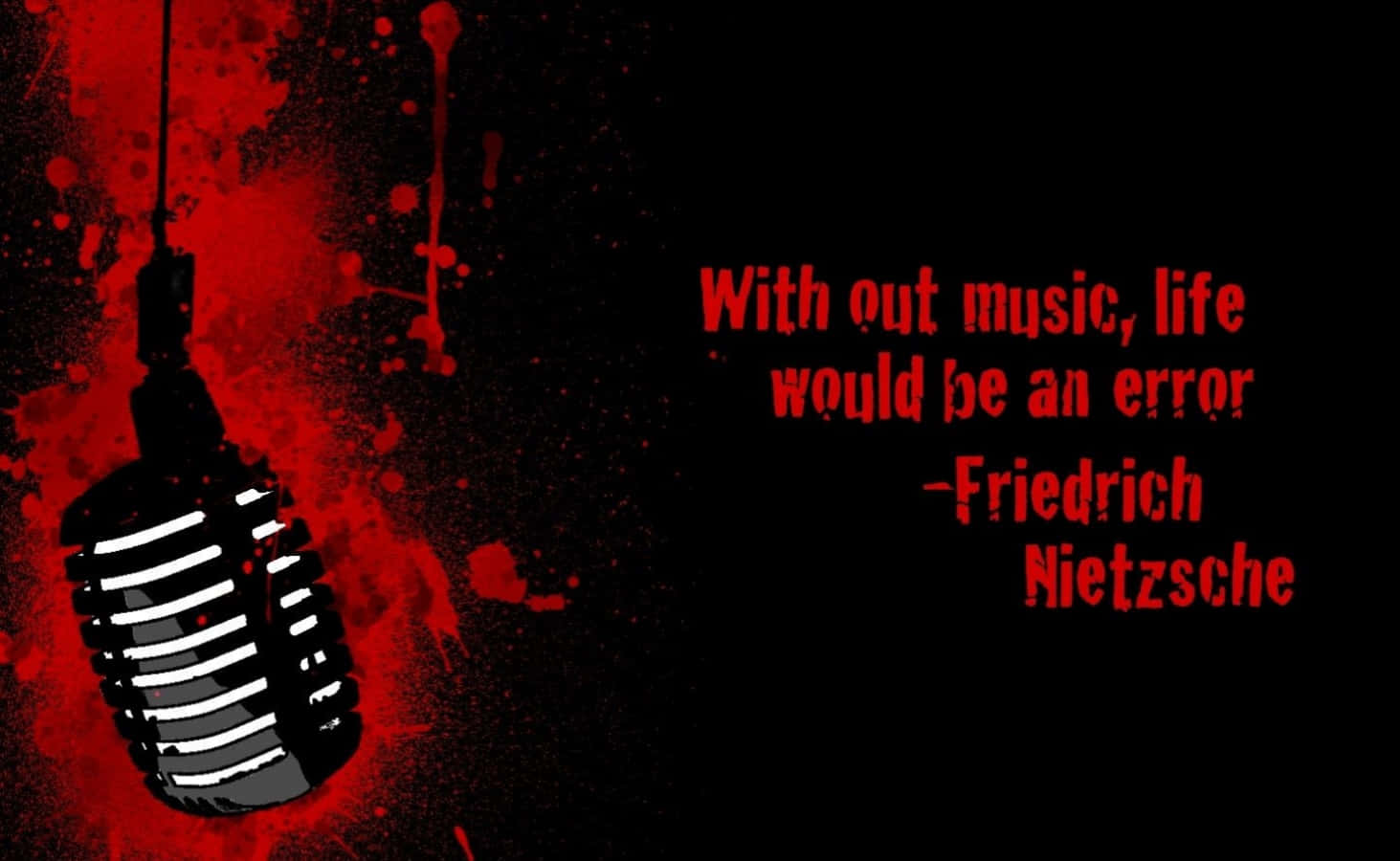 Without Music Would Be An Error Quote Background