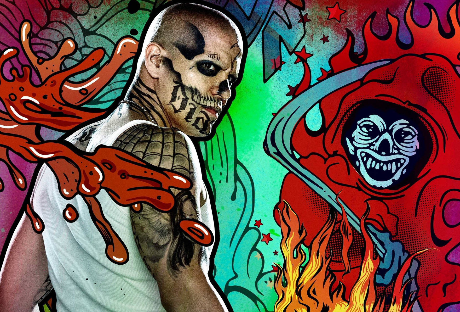 Witness El Diablo's Fiery Powers In Suicide Squad! Background