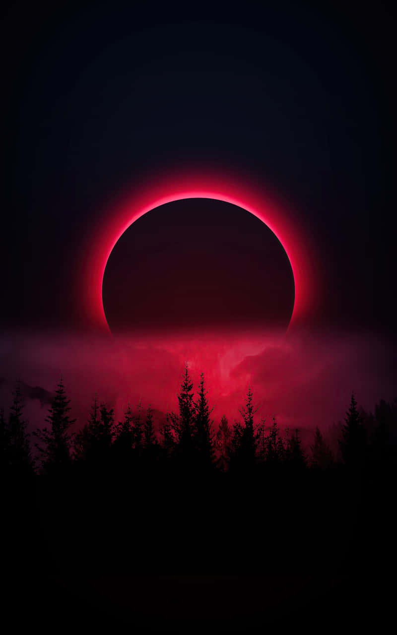 Witness The Beauty Of A Blood Moon Background