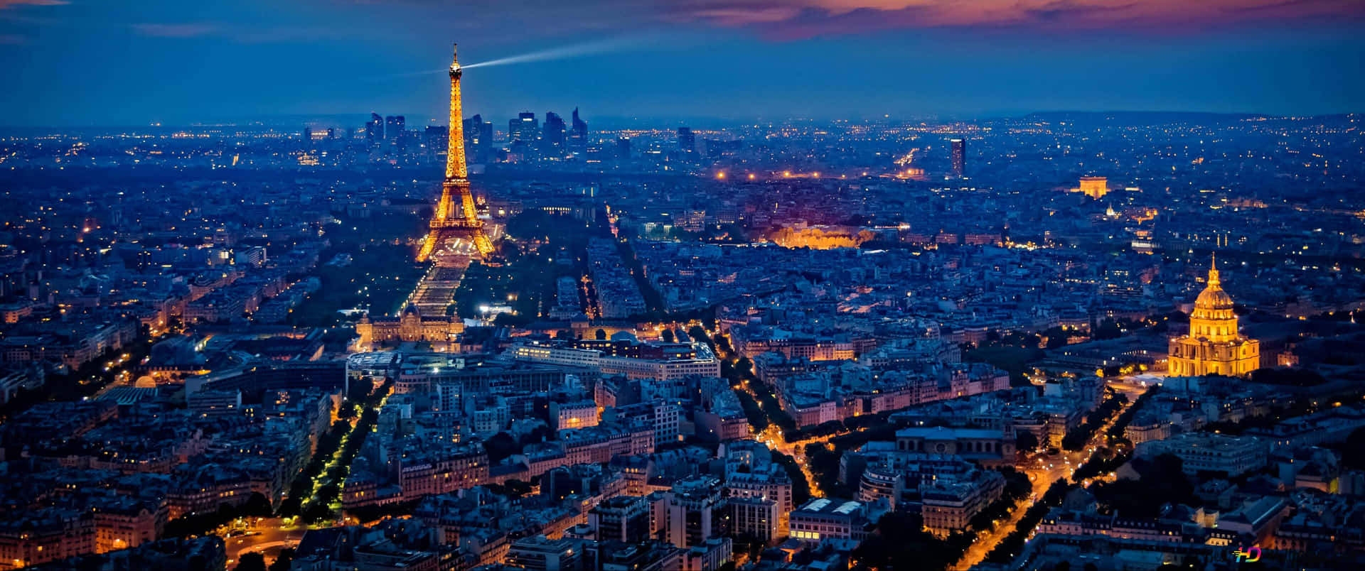 ​witness The Beauty Of The Paris Skyline At Night Background