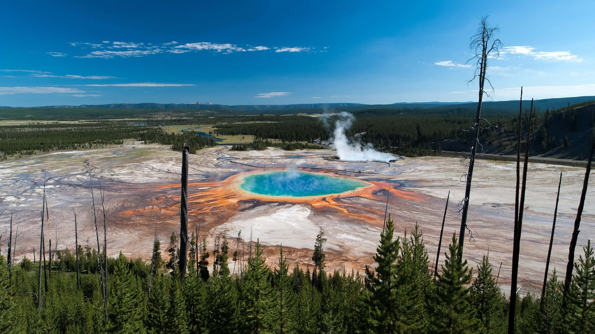 Witness The Grandeur Of Yellowstone Background