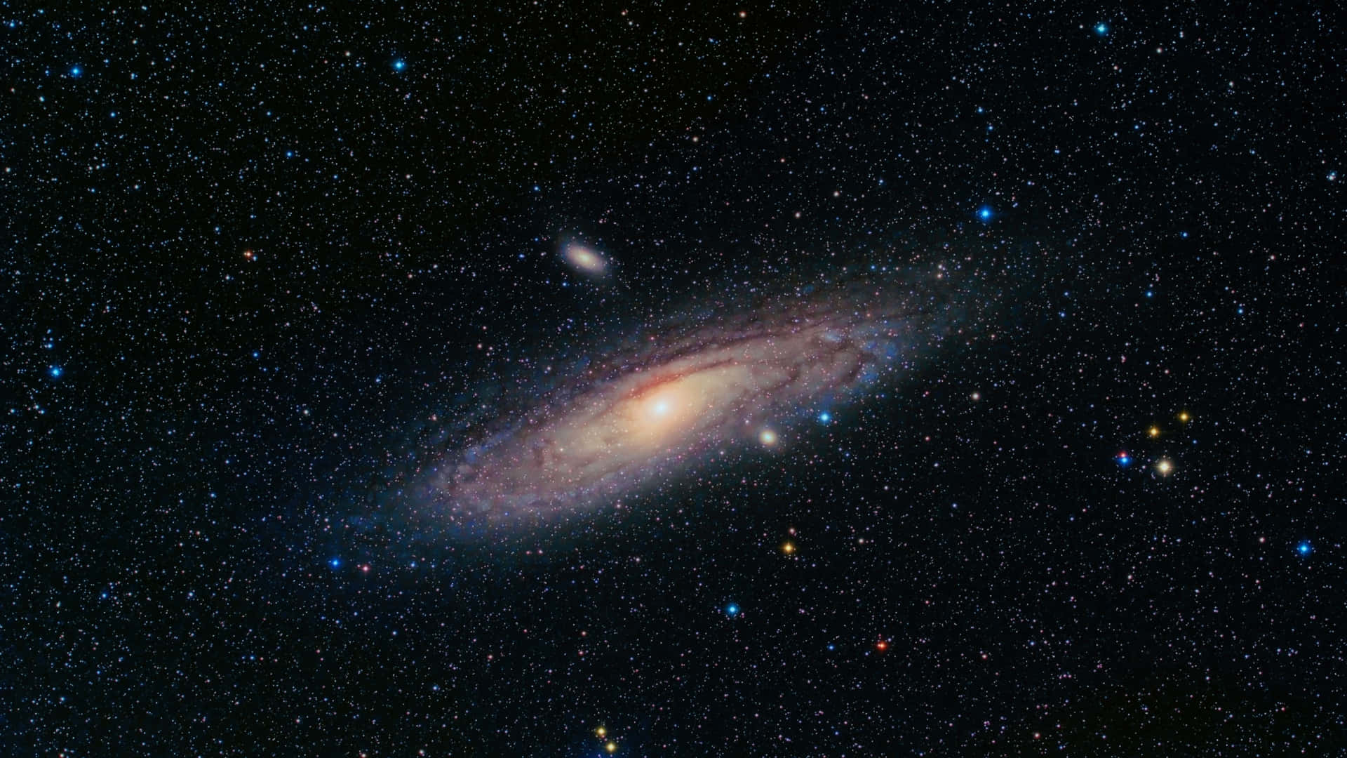 Witness The Splendor Of The Andromeda Galaxy Background