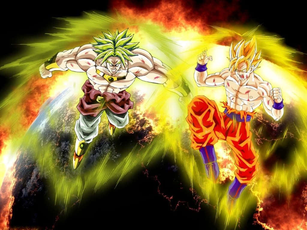 Witness The Unstoppable Power Of Broly In 'dragon Ball Z' Background