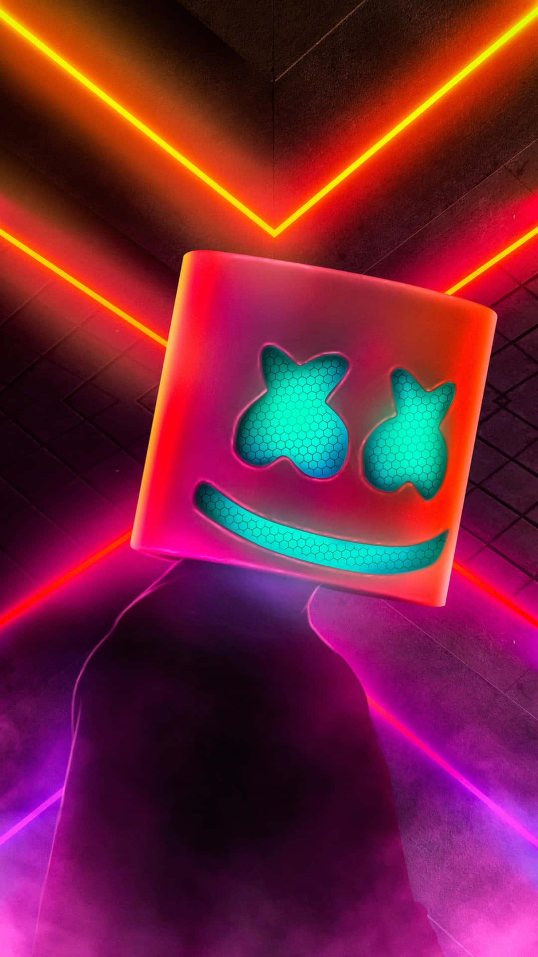 Witness The Vibrant Neon Colours Of The New Marshmallo Iphone Background