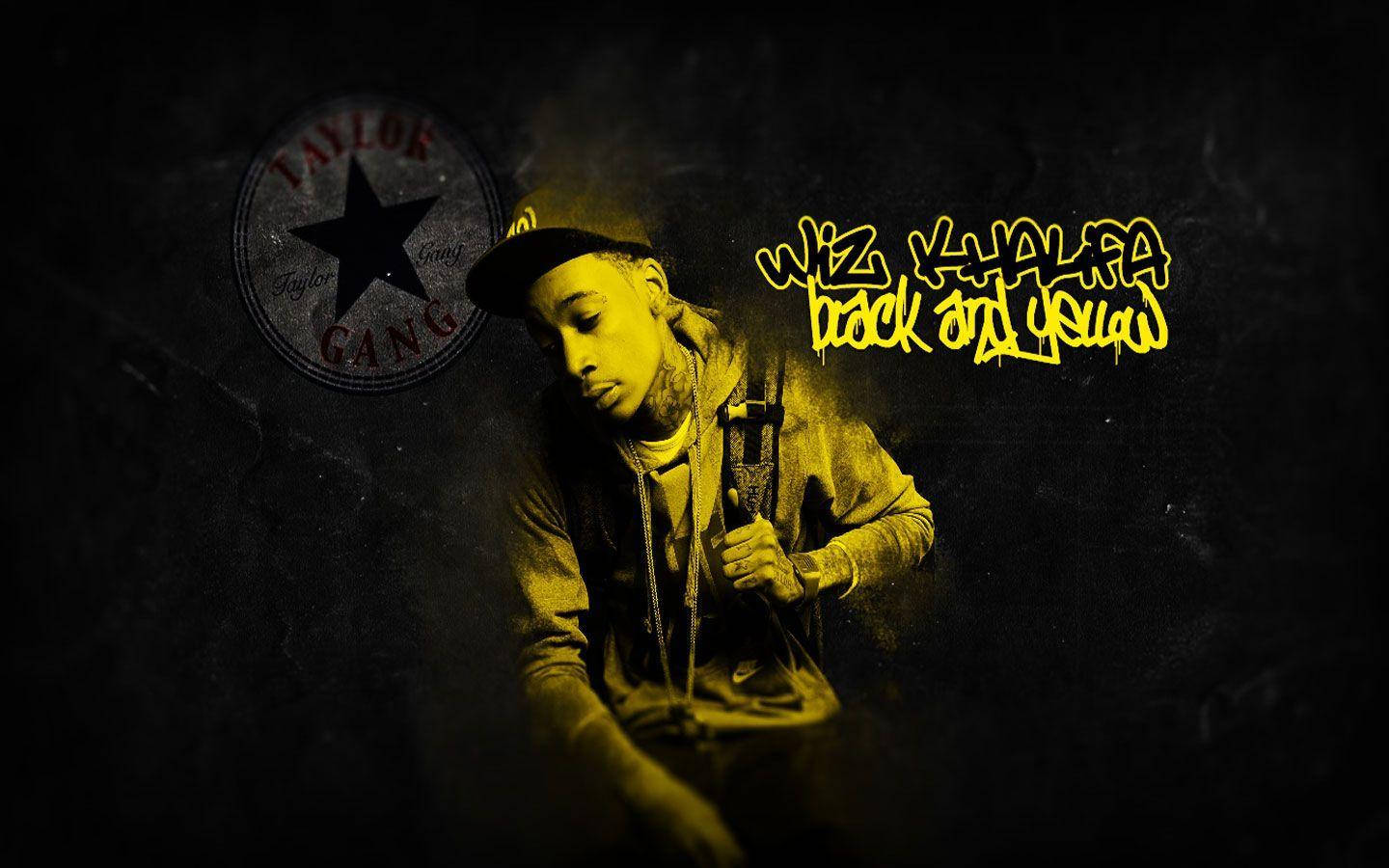 Wiz Khalifa Black And Yellow Background