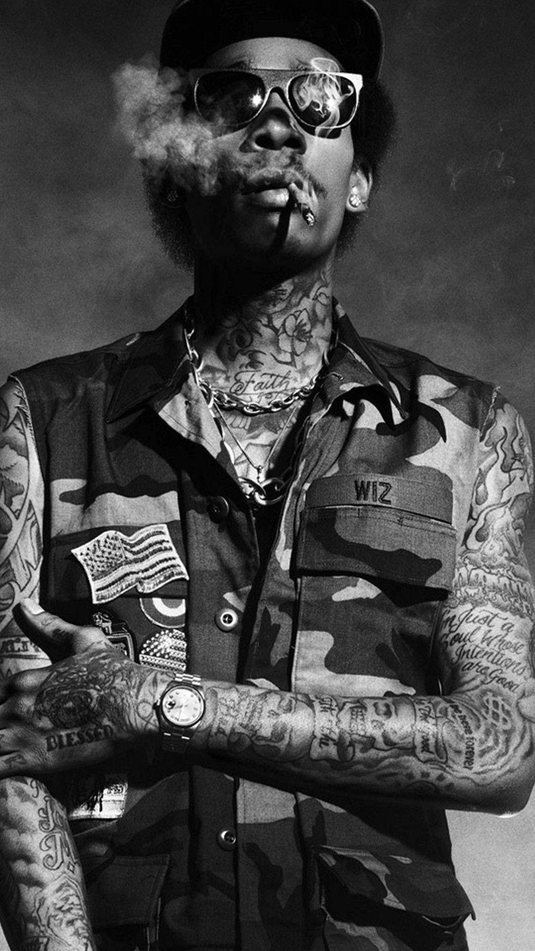 Wiz Khalifa Blank Smoking Background