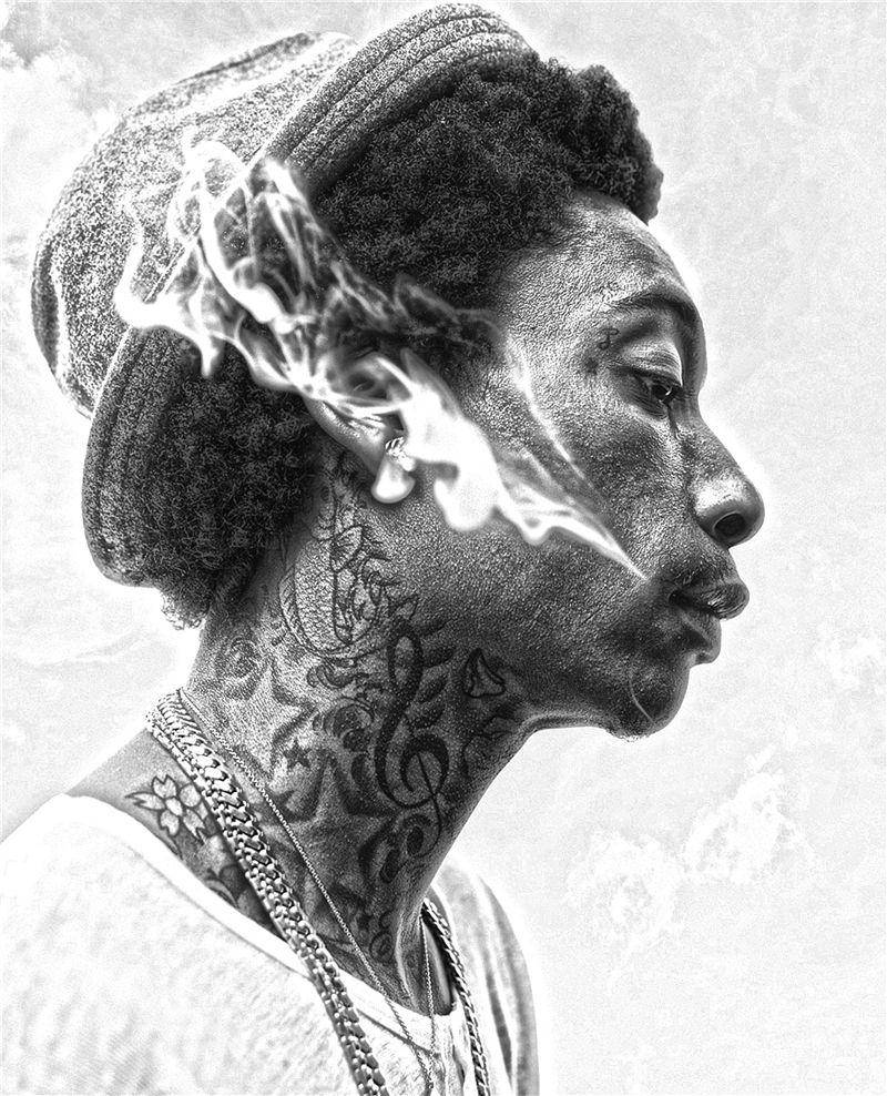 Wiz Khalifa Exhale Smoke Background