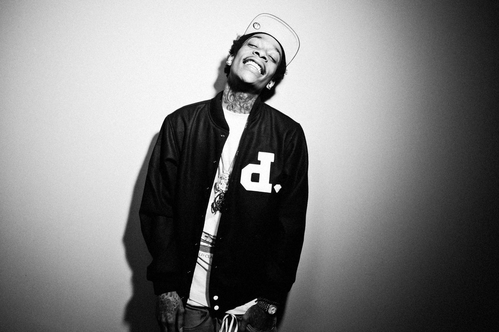 Wiz Khalifa Grayscale Background