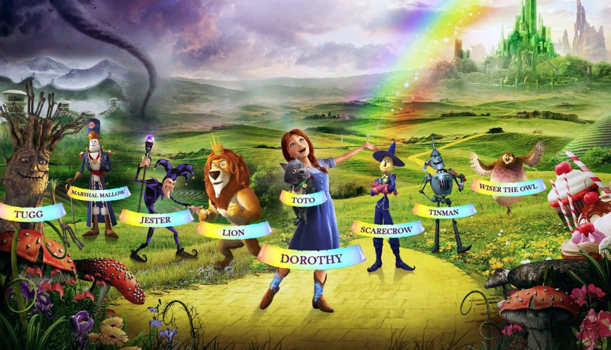 Wizard Of Oz Animated Movie Characters Background