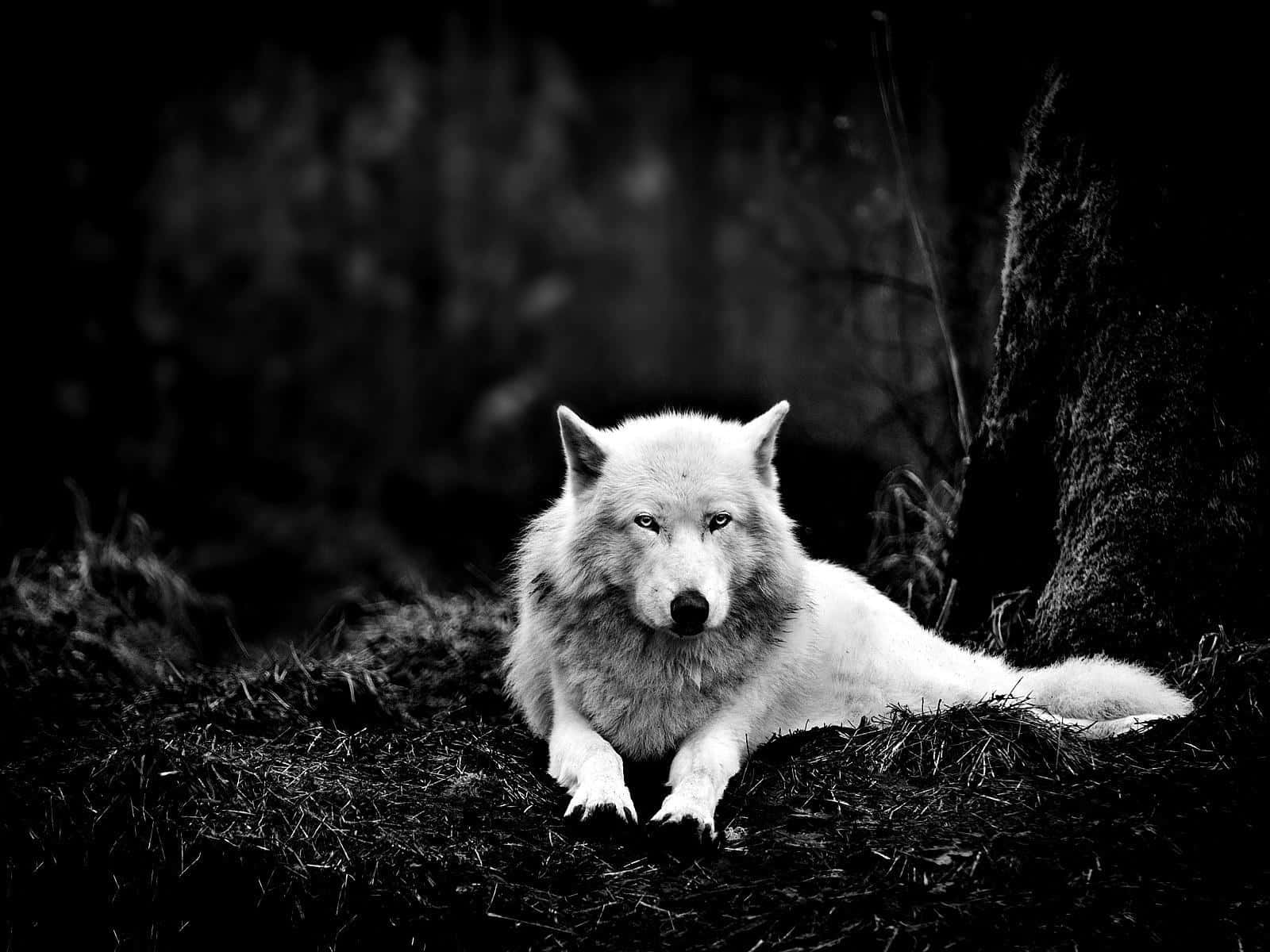 Wolf Aesthetic Black White Picture