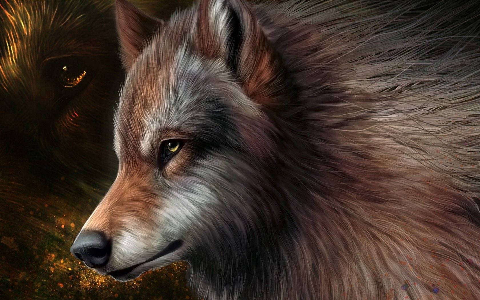 Wolf Art Graphics Background