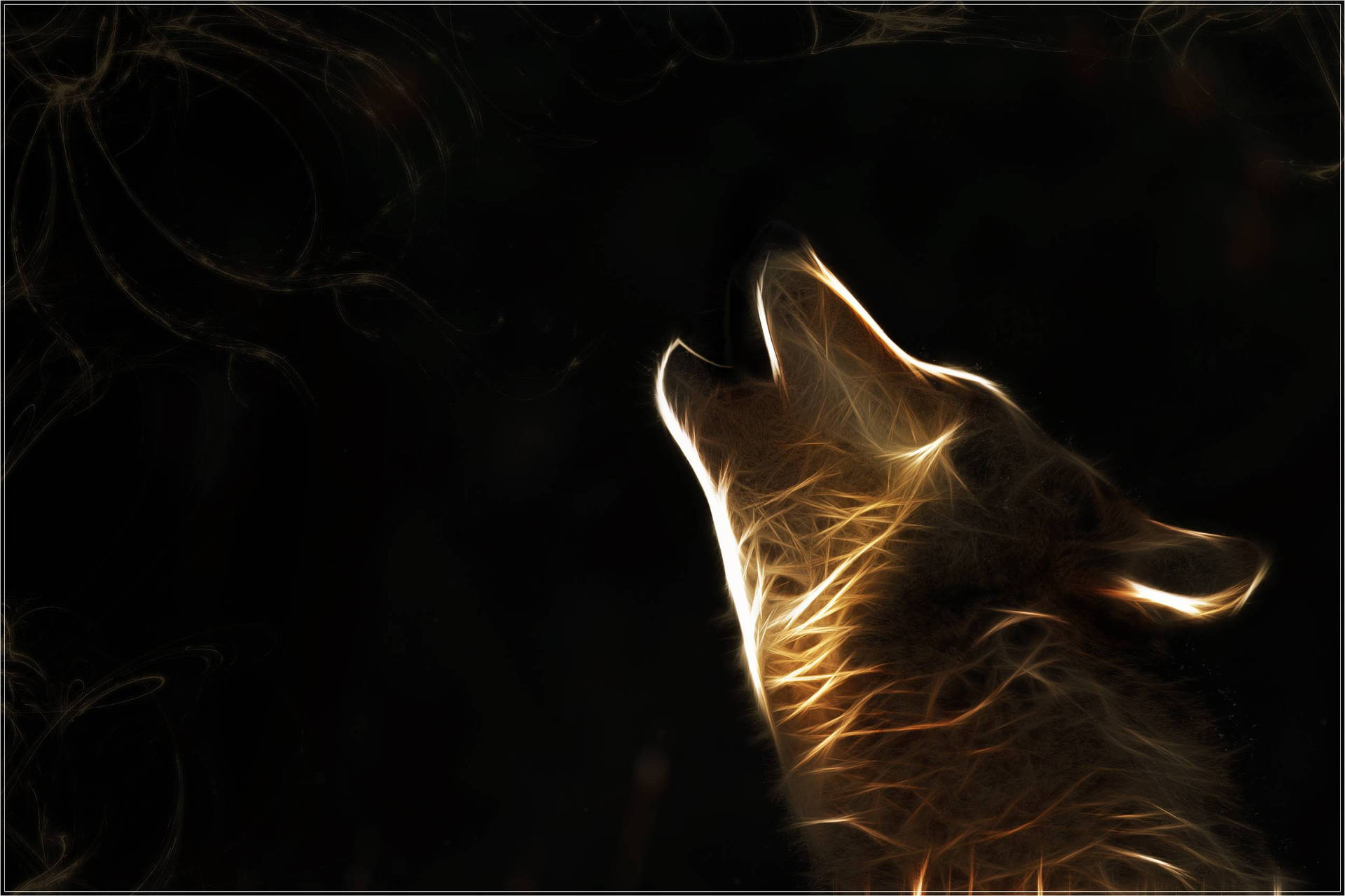 Wolf Art Piece Desktop