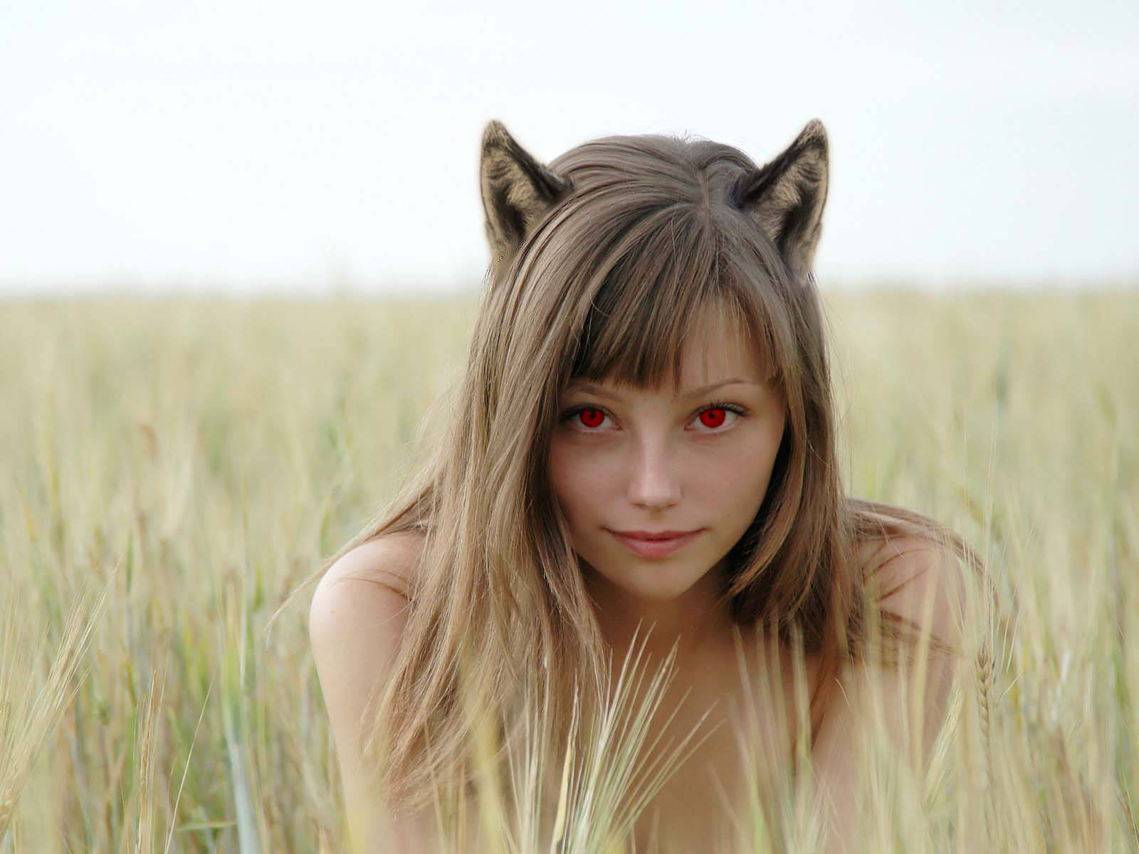 Wolf Girl With Red Eyes