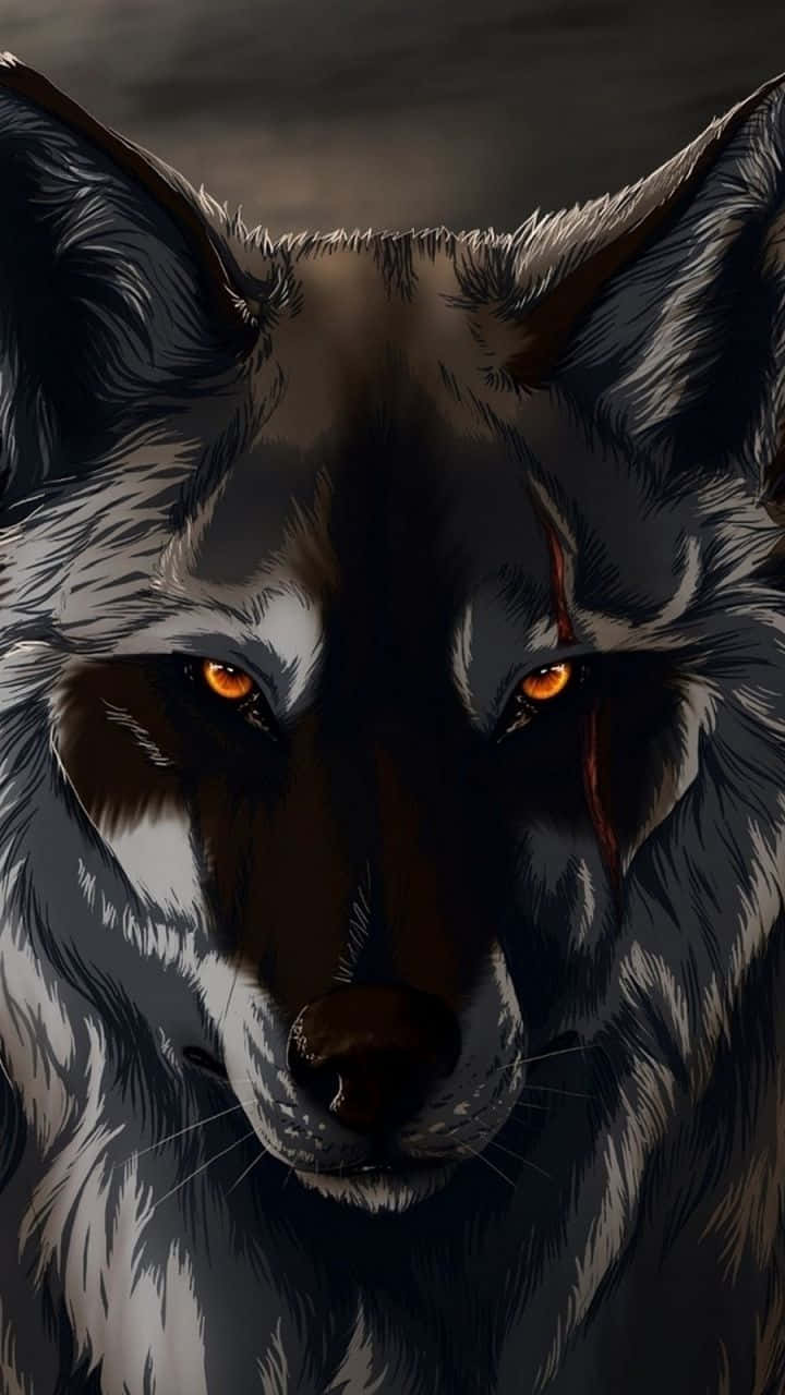 Wolf Iphone Fierce Eyes Face Background