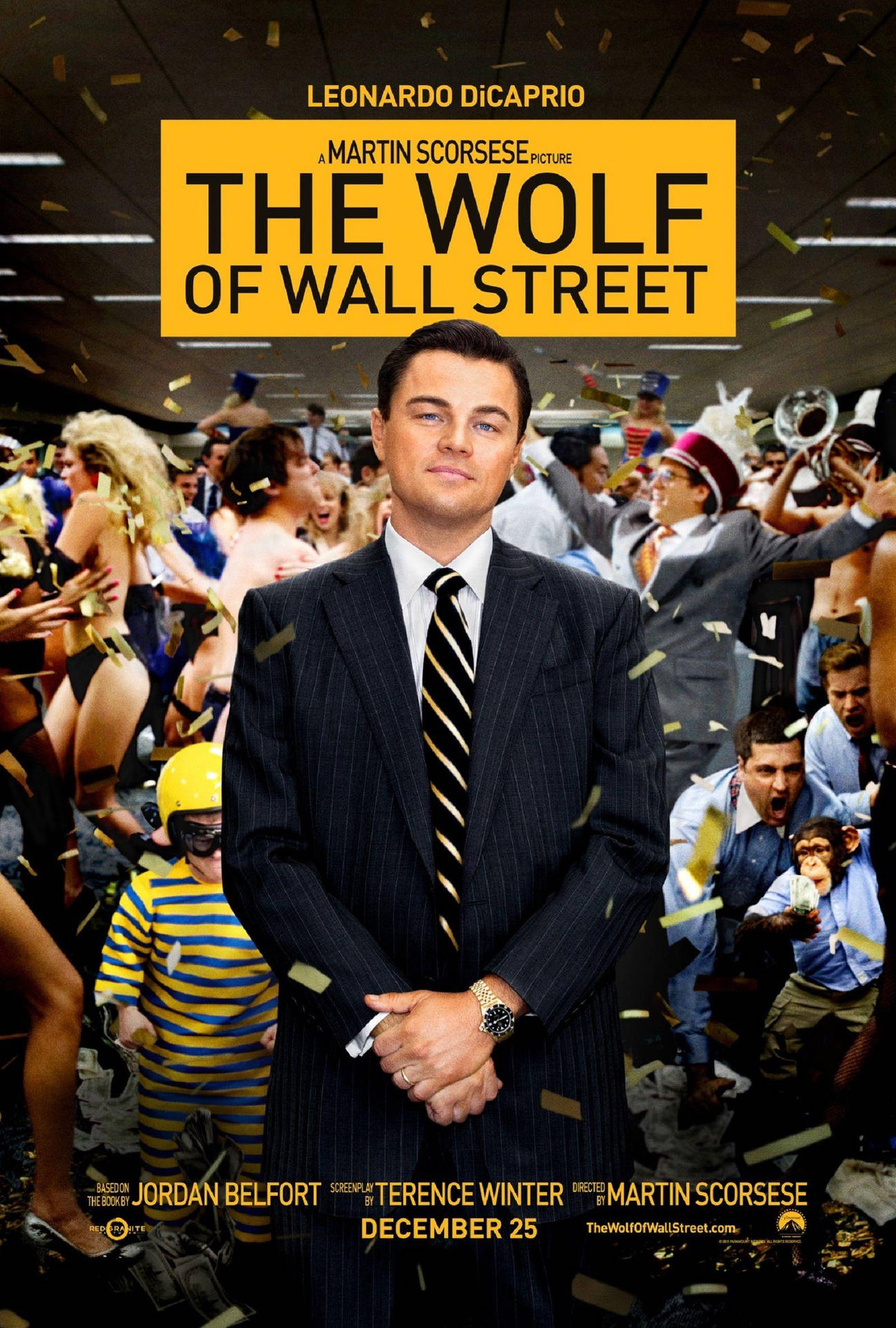Wolf Of Wall Street Film Cover Background