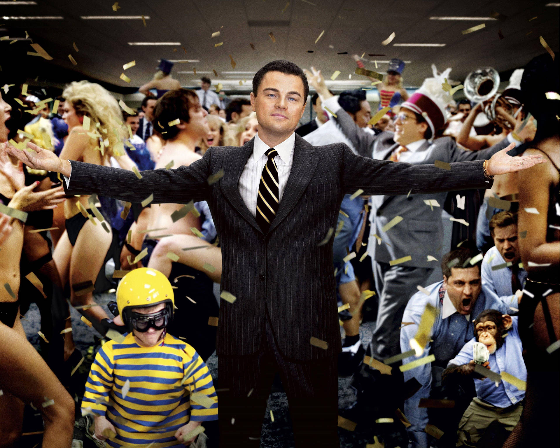 Wolf Of Wall Street Office Celebration Background