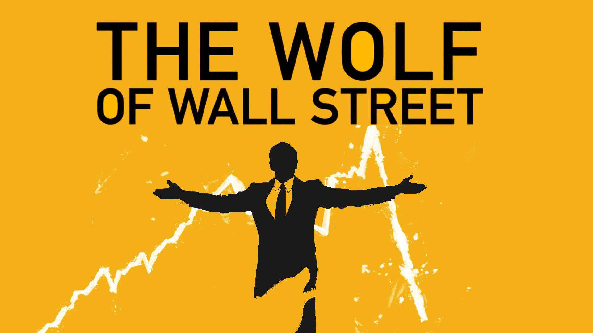 Wolf Of Wall Street Poster In Yellow Background
