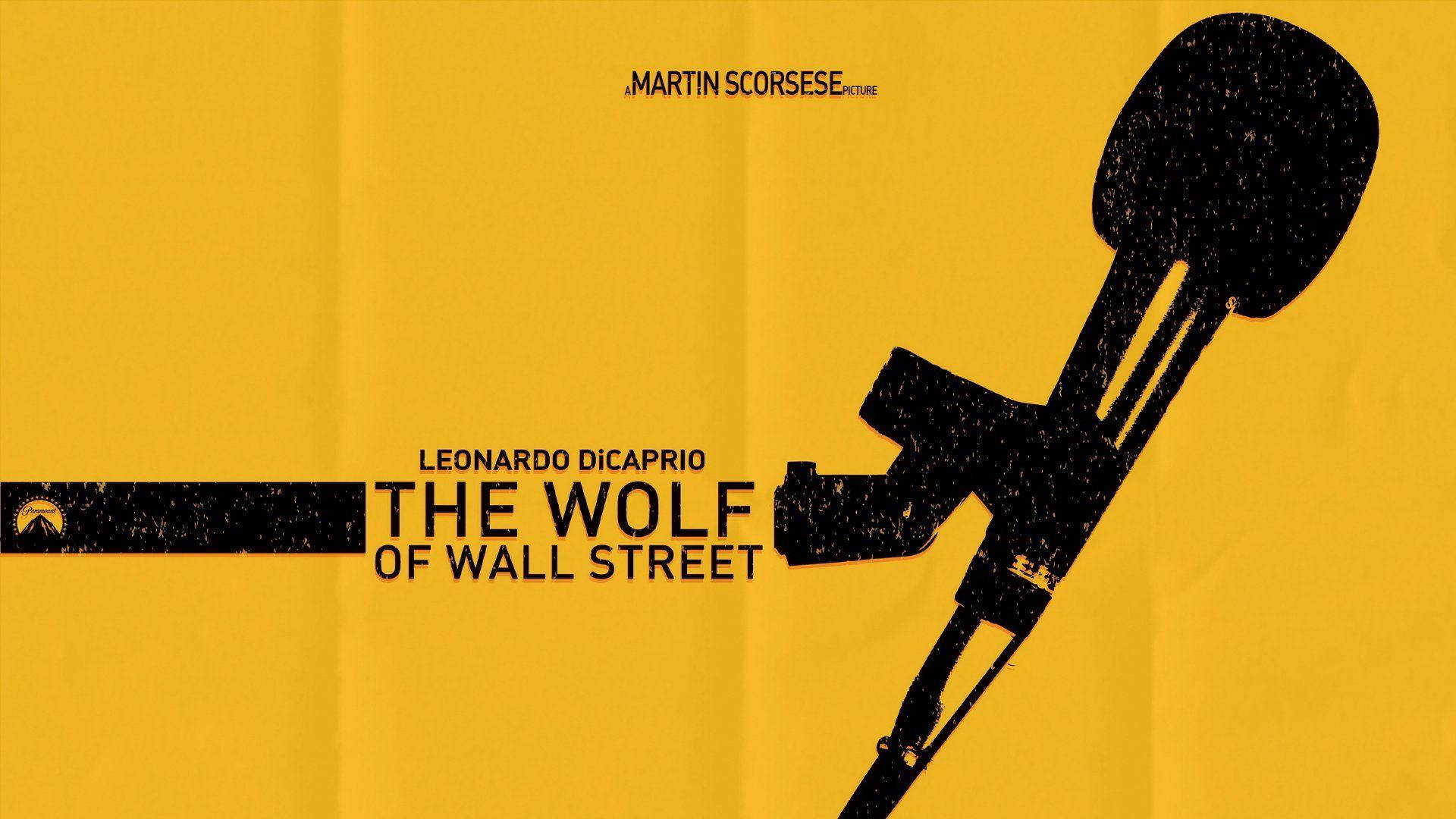 Wolf Of Wall Street Yellow Poster Background