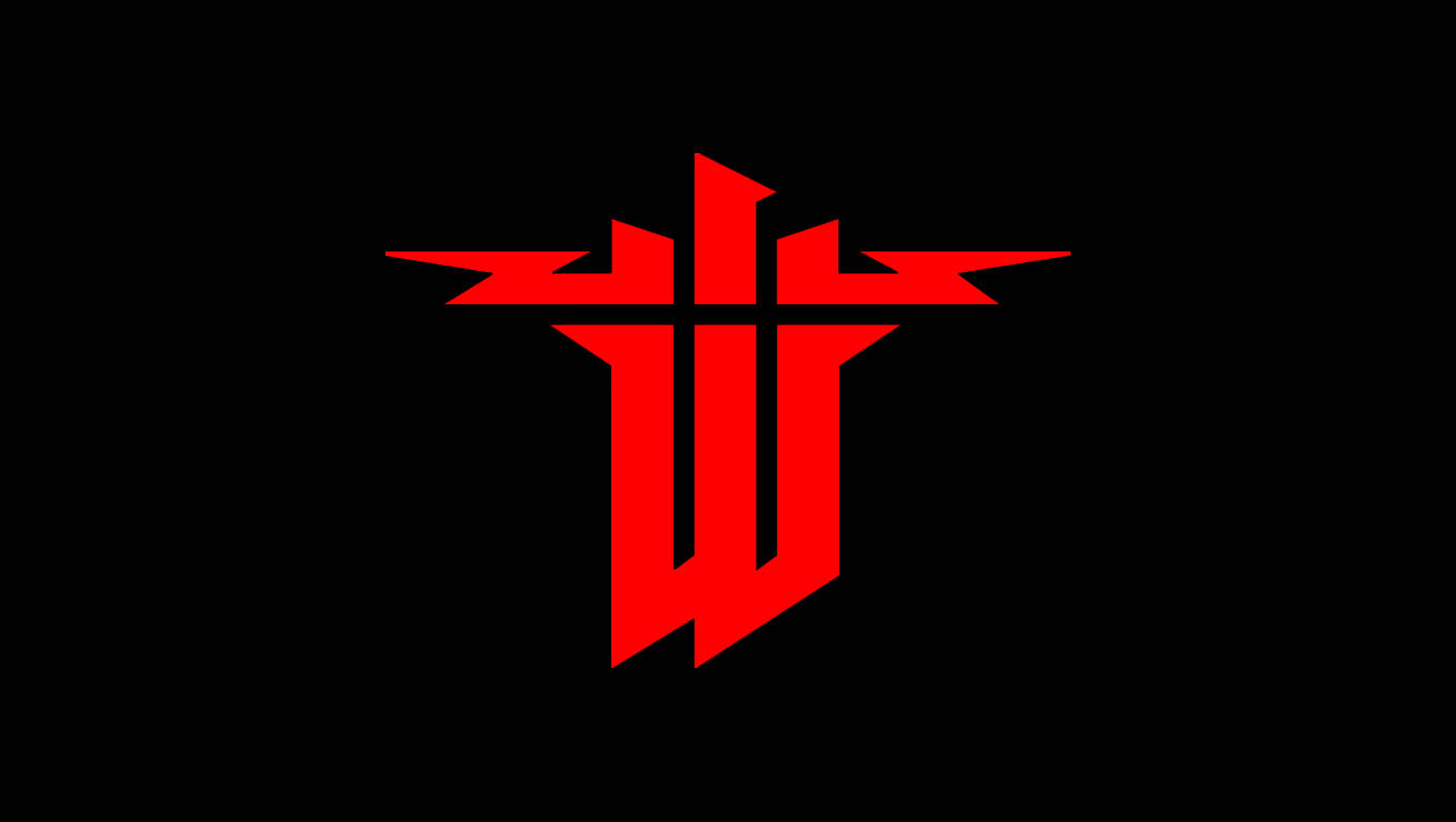 Wolfenstein Red And Black Logo Background