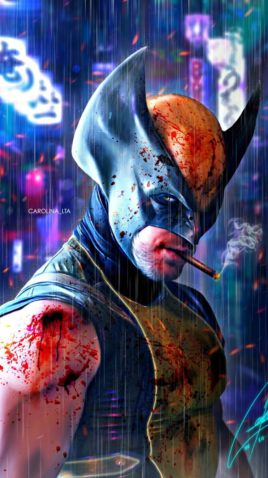 Wolverine Cyberpunk Iphone X Background