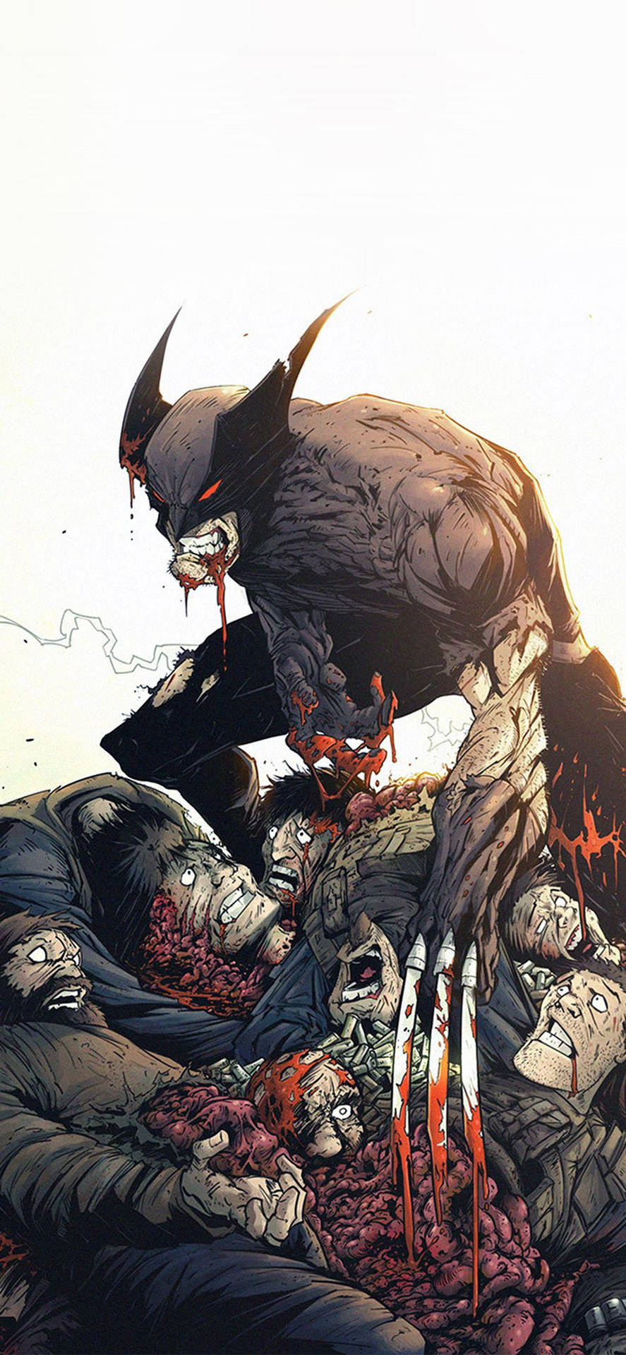 Wolverine Marvel Comic Art Iphone X Background