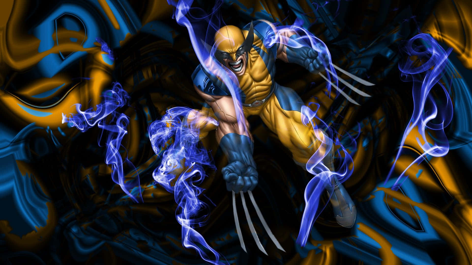 Wolverine Unleashing His Power Background