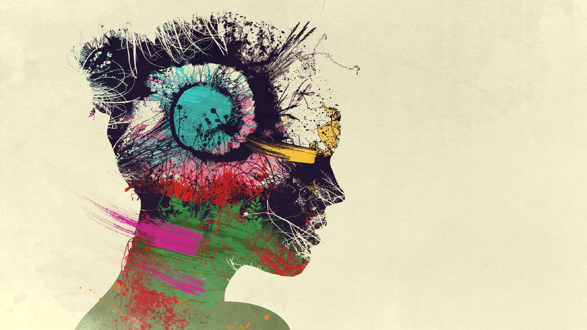 Woman Abstract Mind Artwork Desktop Background