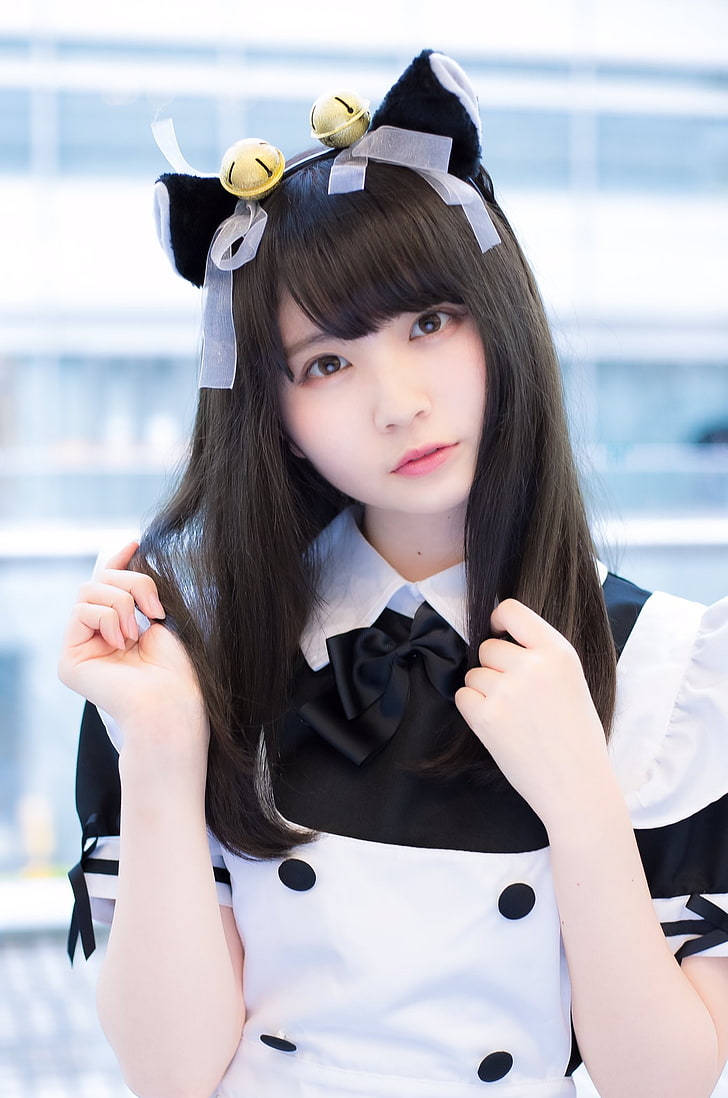 Woman Beautiful Catgirl Maid