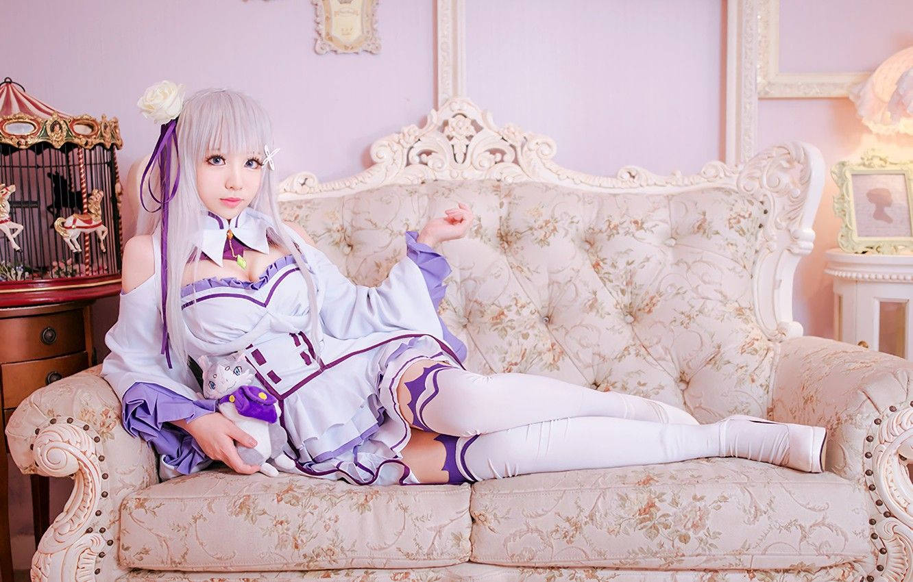 Woman Beautiful Re Zero Cosplayer