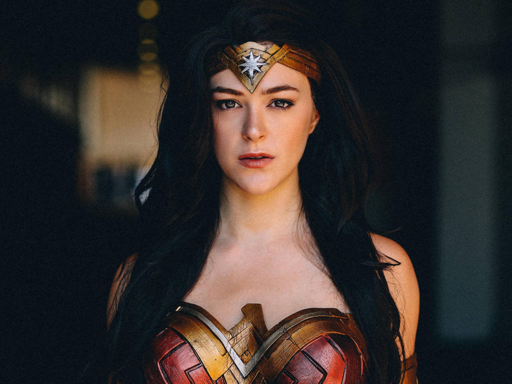 Woman Beautiful Wonder Woman Cosplay Background