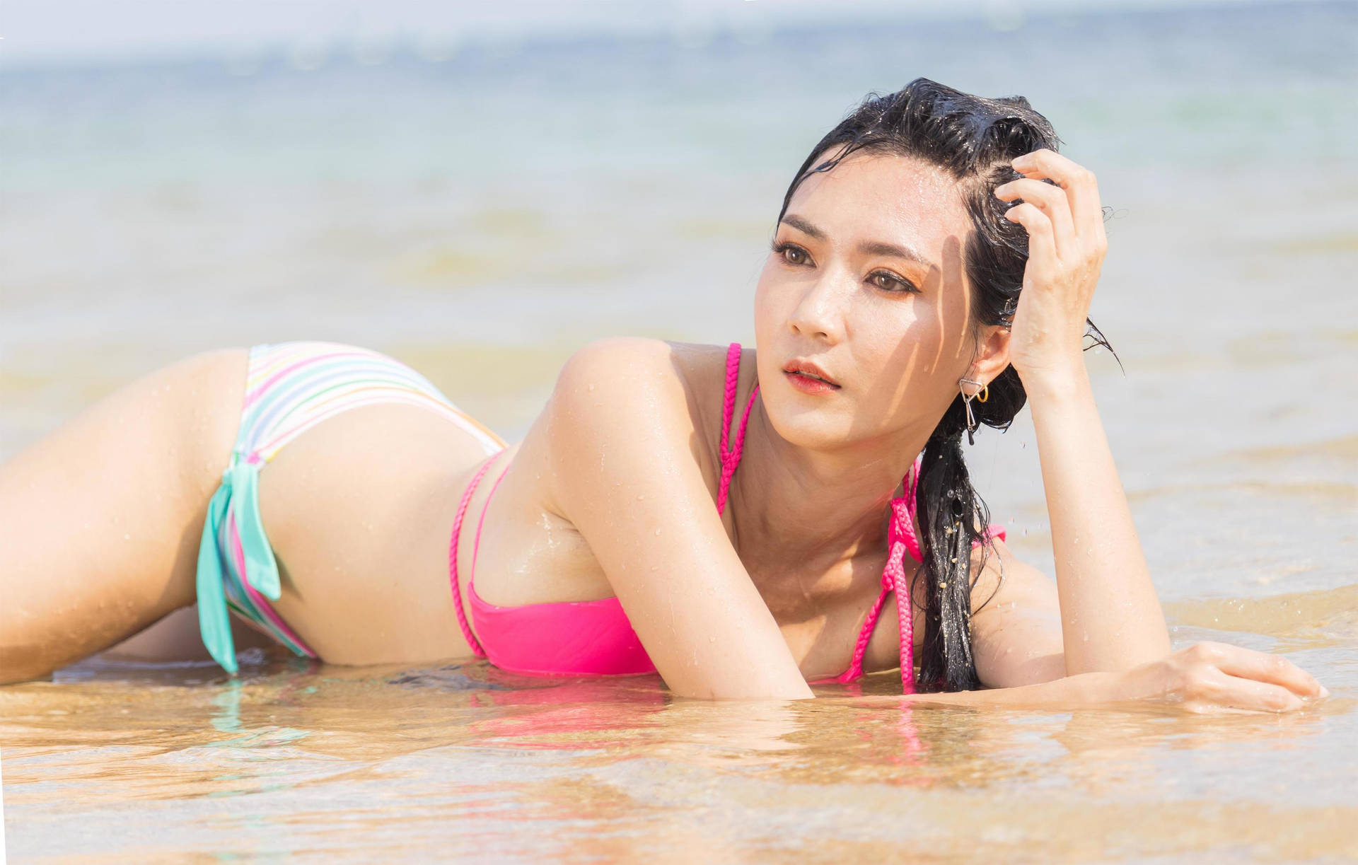 Woman Bikini At Beach