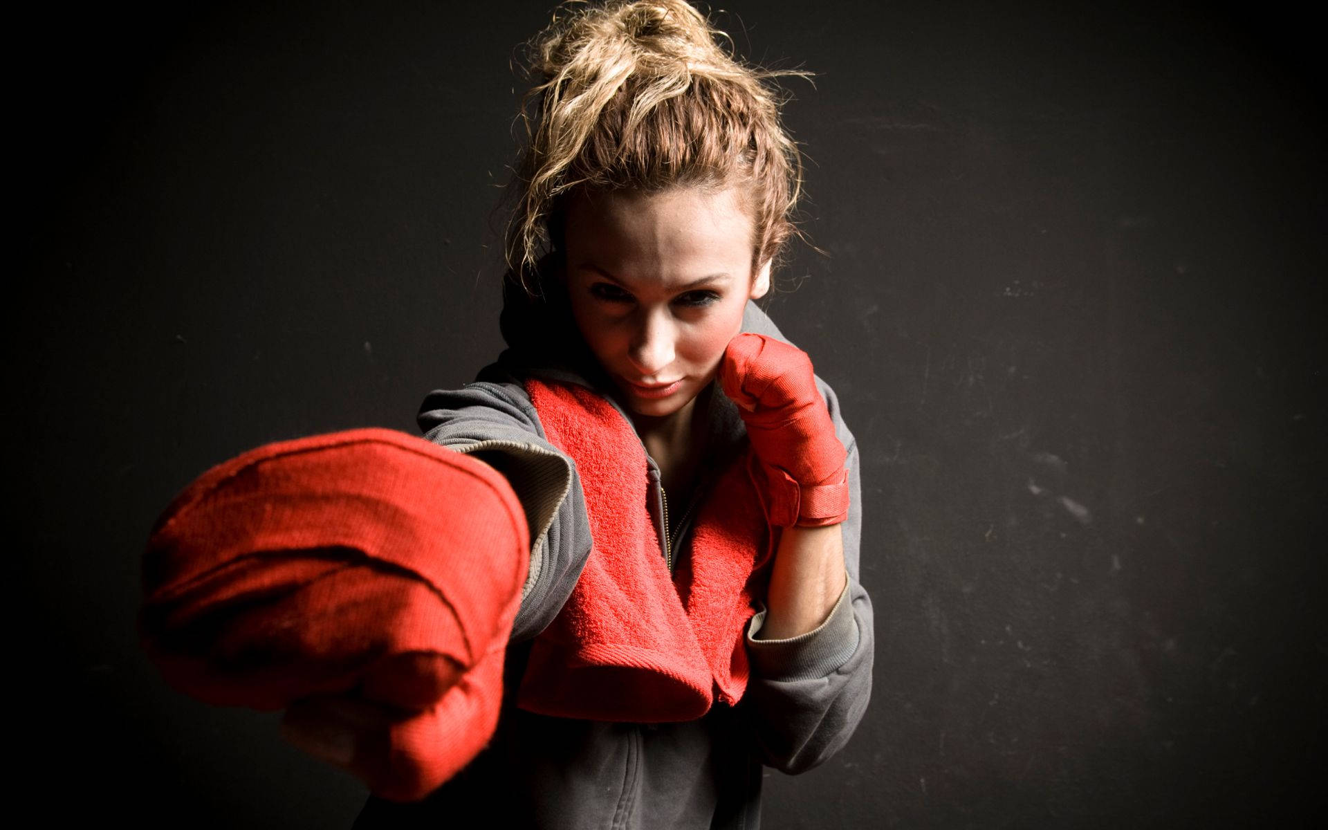 Woman Boxing Sport Background