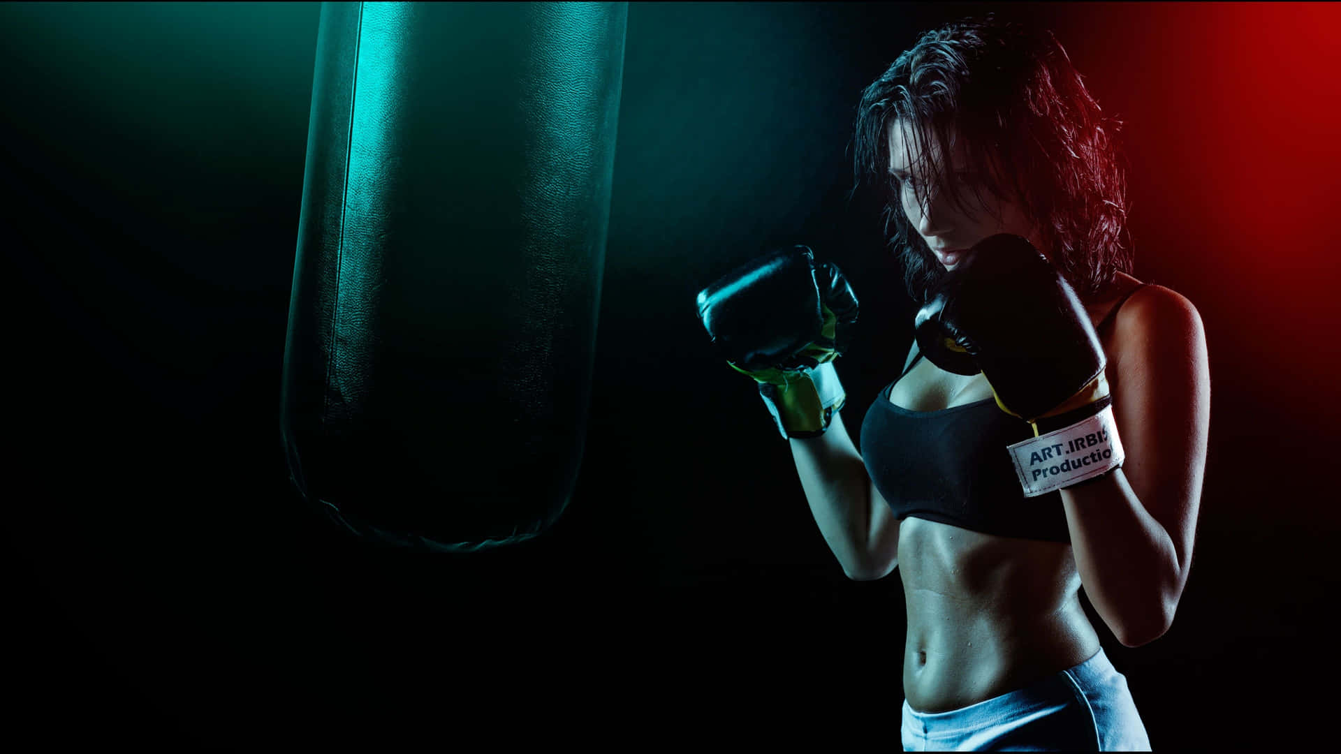 Woman Boxing Sports 4k Background