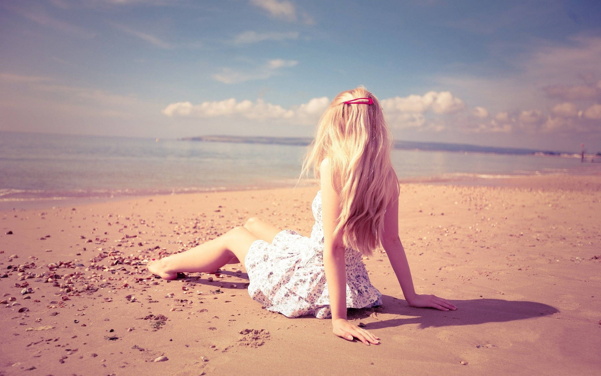 Woman Brown Beach Background